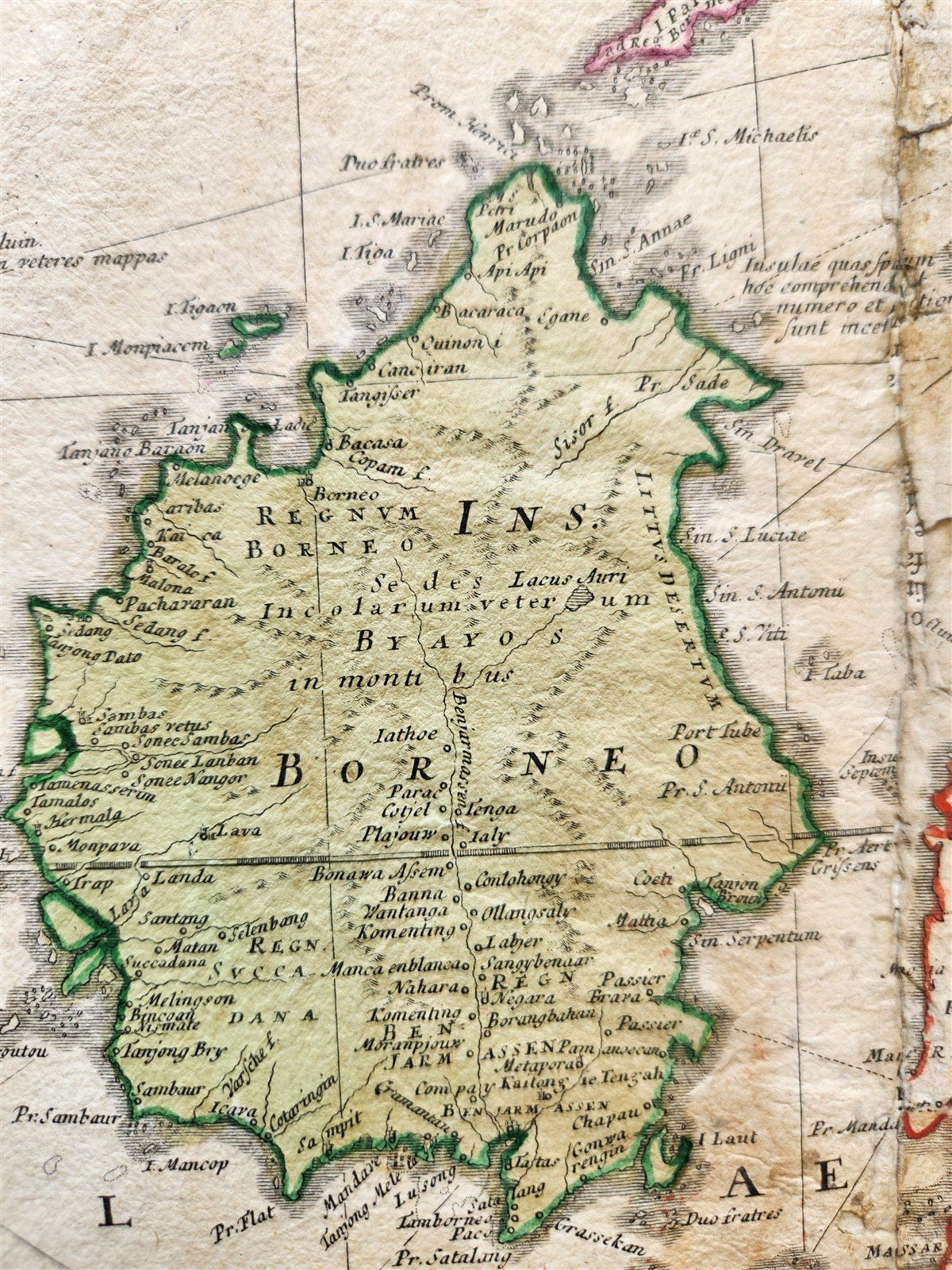 1748 INDES ORIENTALES antique LARGE MAP SOUTHEAST ASIA SIAM CHINA INDIA