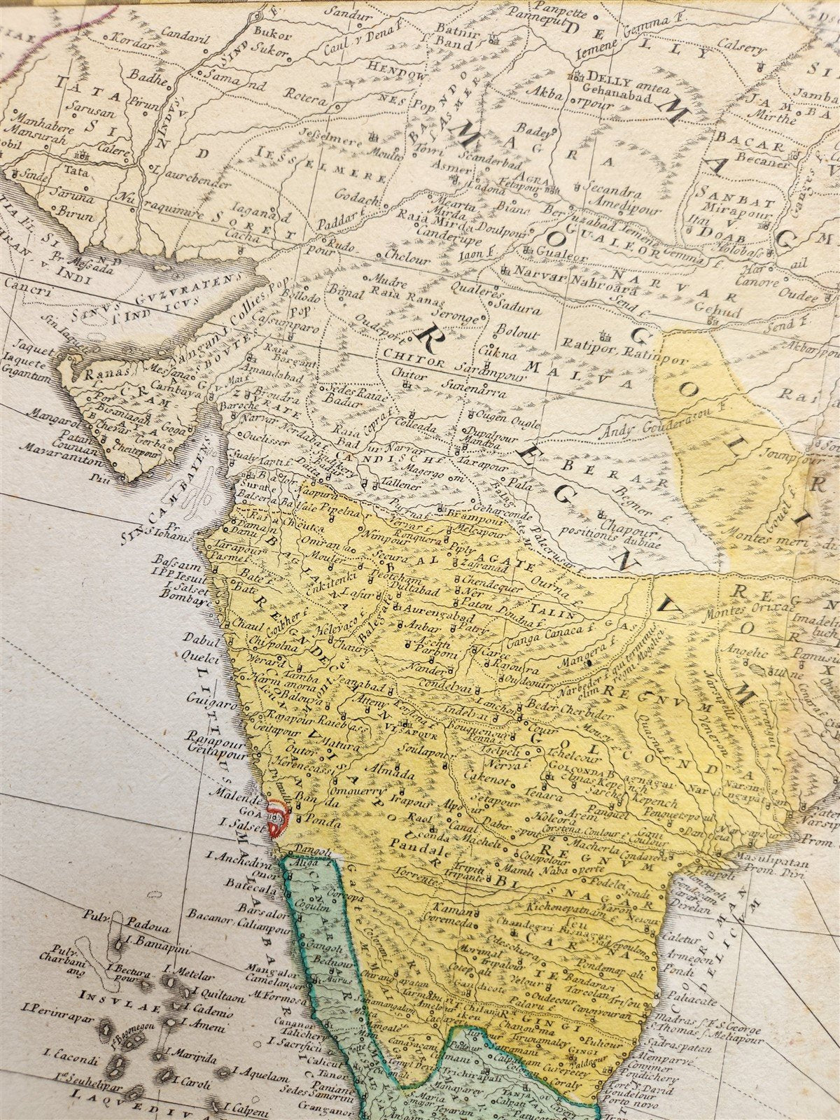 1748 INDES ORIENTALES antique LARGE MAP SOUTHEAST ASIA SIAM CHINA INDIA