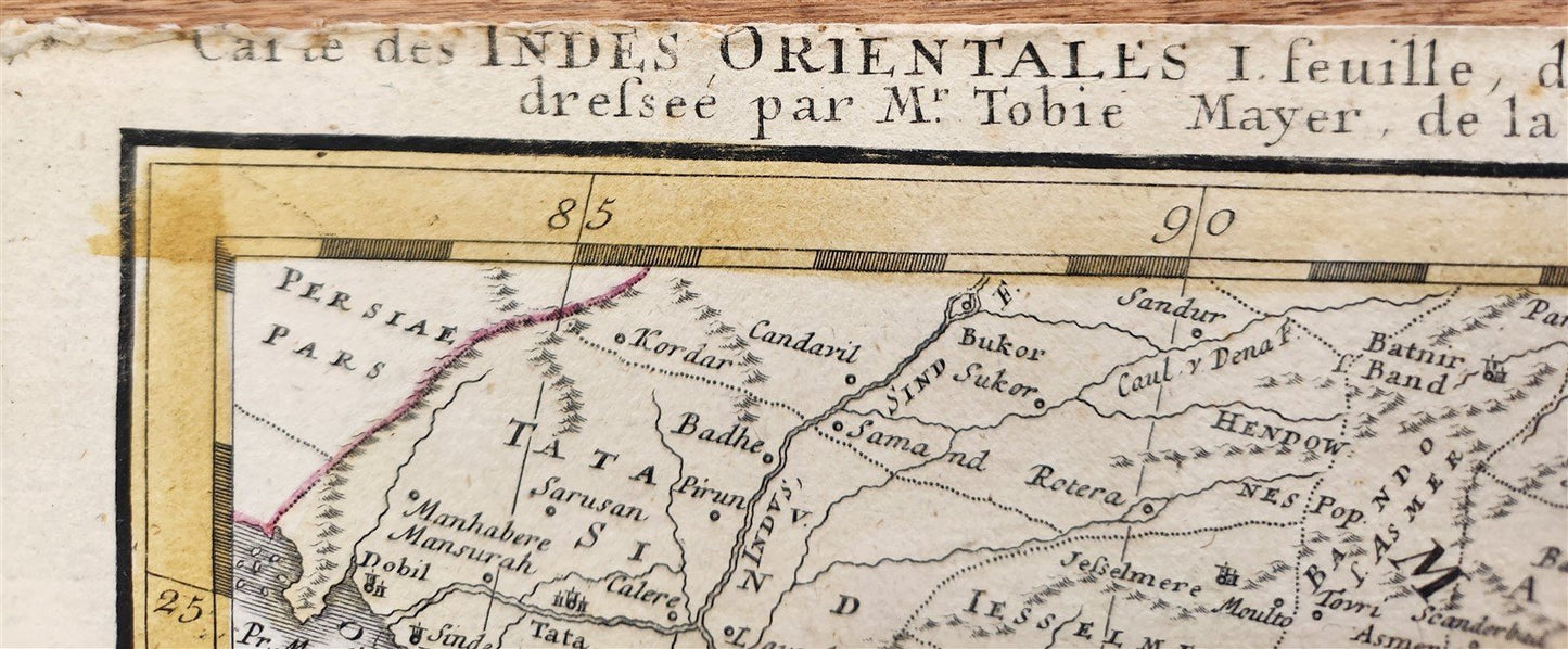 1748 INDES ORIENTALES antique LARGE MAP SOUTHEAST ASIA SIAM CHINA INDIA