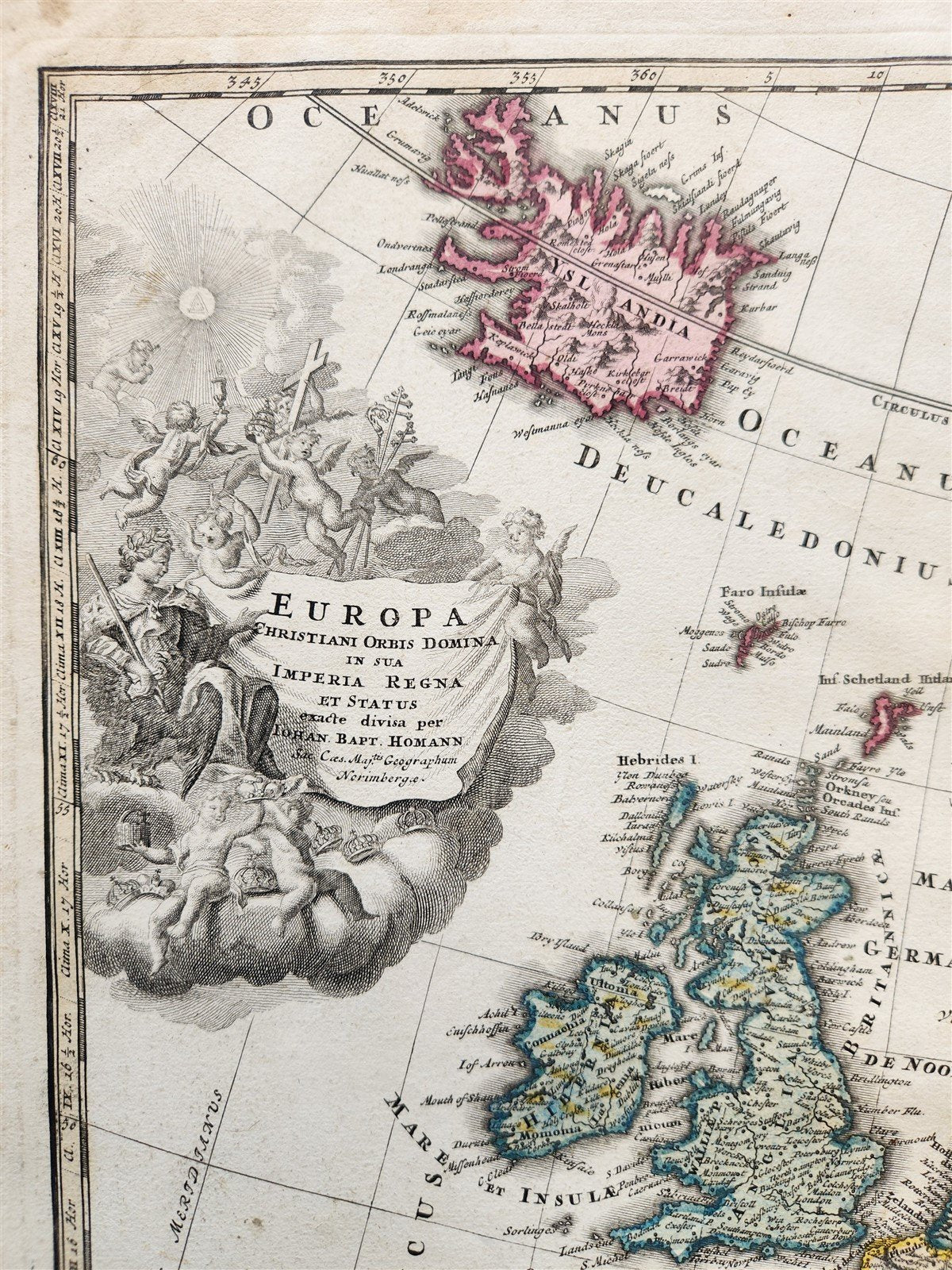 1720s EUROPE antique MAP by JOHANN HOMANN