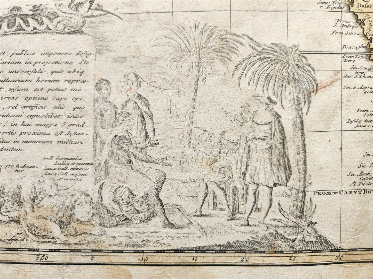 1737 AFRICA antique MAP by Leonis Africani - Matthia Hasso