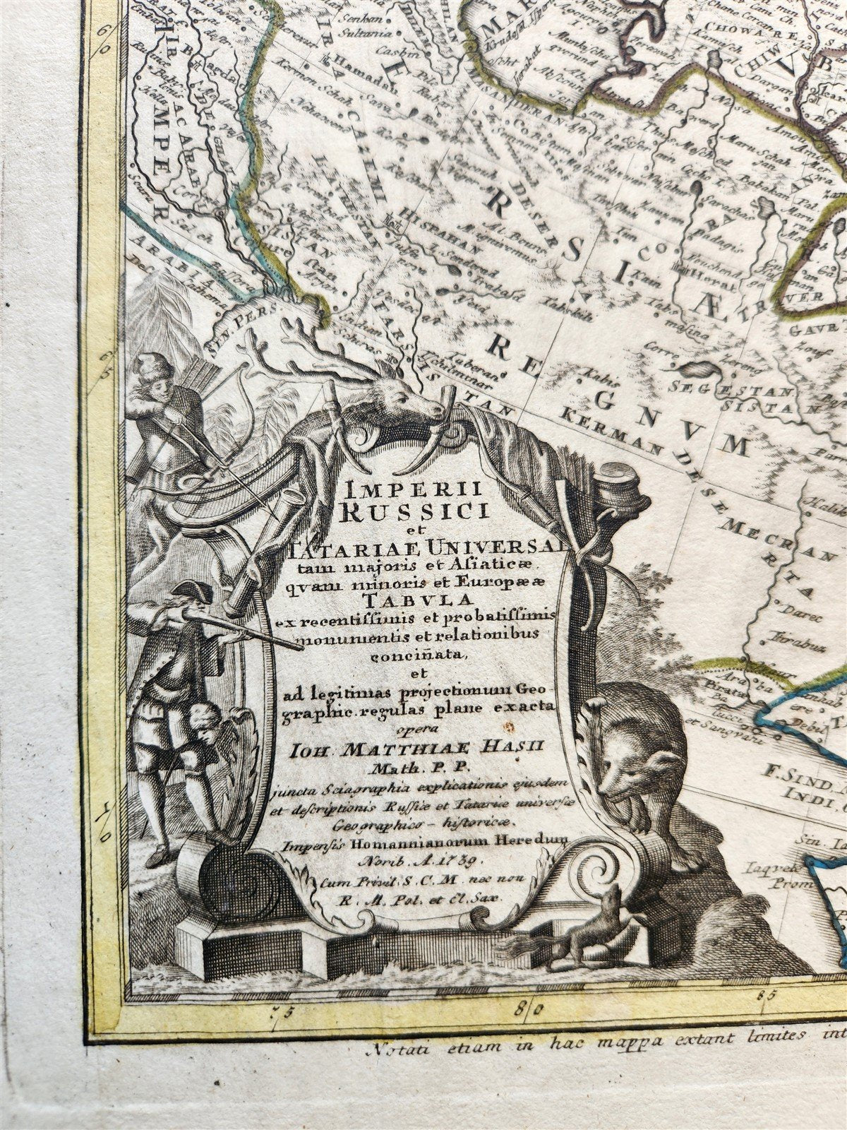 1739 RUSSIAN EMPIRE antique MAP IMPERII RUSSICI et TATARIAE UNIVERSAE Russia