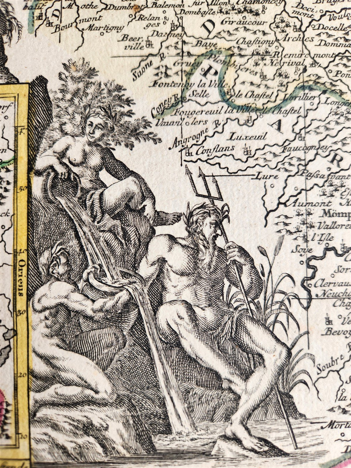 1740s GERMANY & FRANCE antique MAP MARTIS AREA et ALEA RHENI MOSSELAE ac MOSAE