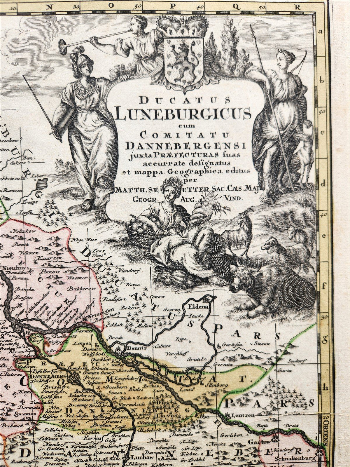 1741 GERMANY LOWER SAXONY antique MAP Ducatus Luneburgicus by Matthaus Seutter