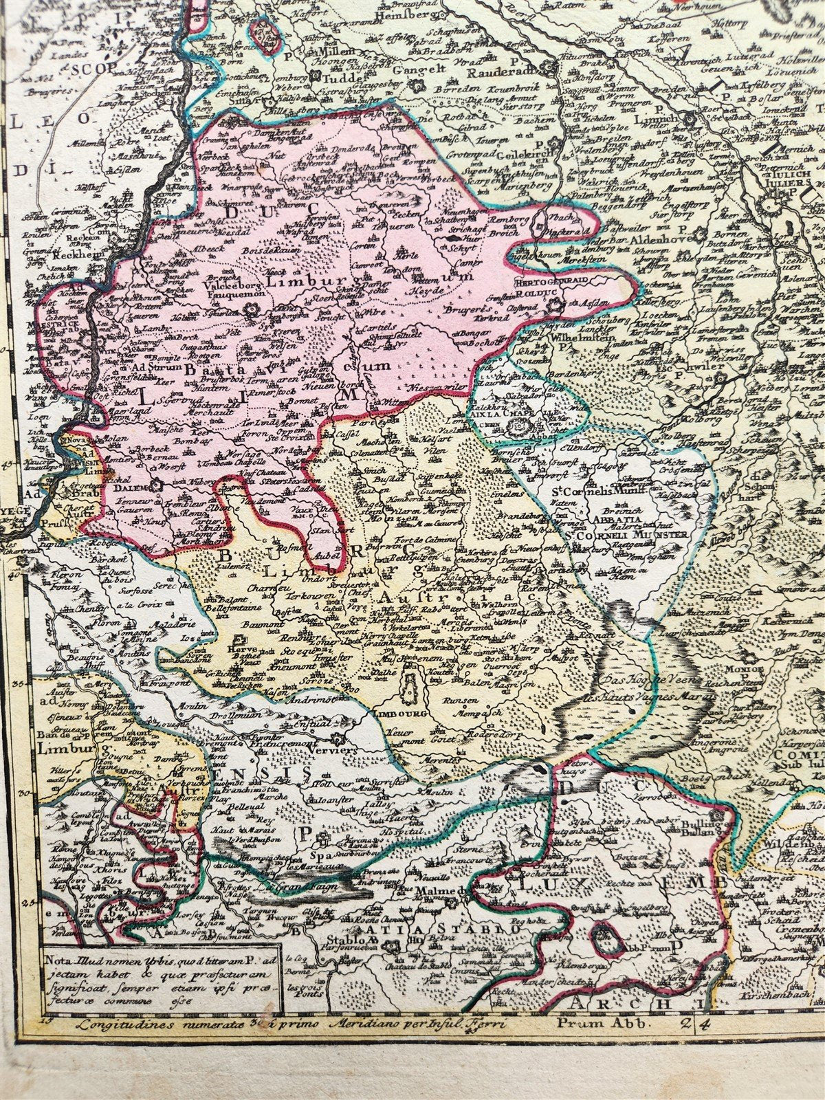1730s GERMANY antique MAP by JOHANN HOMANN Ducatus IULIACI & BERGENSIS