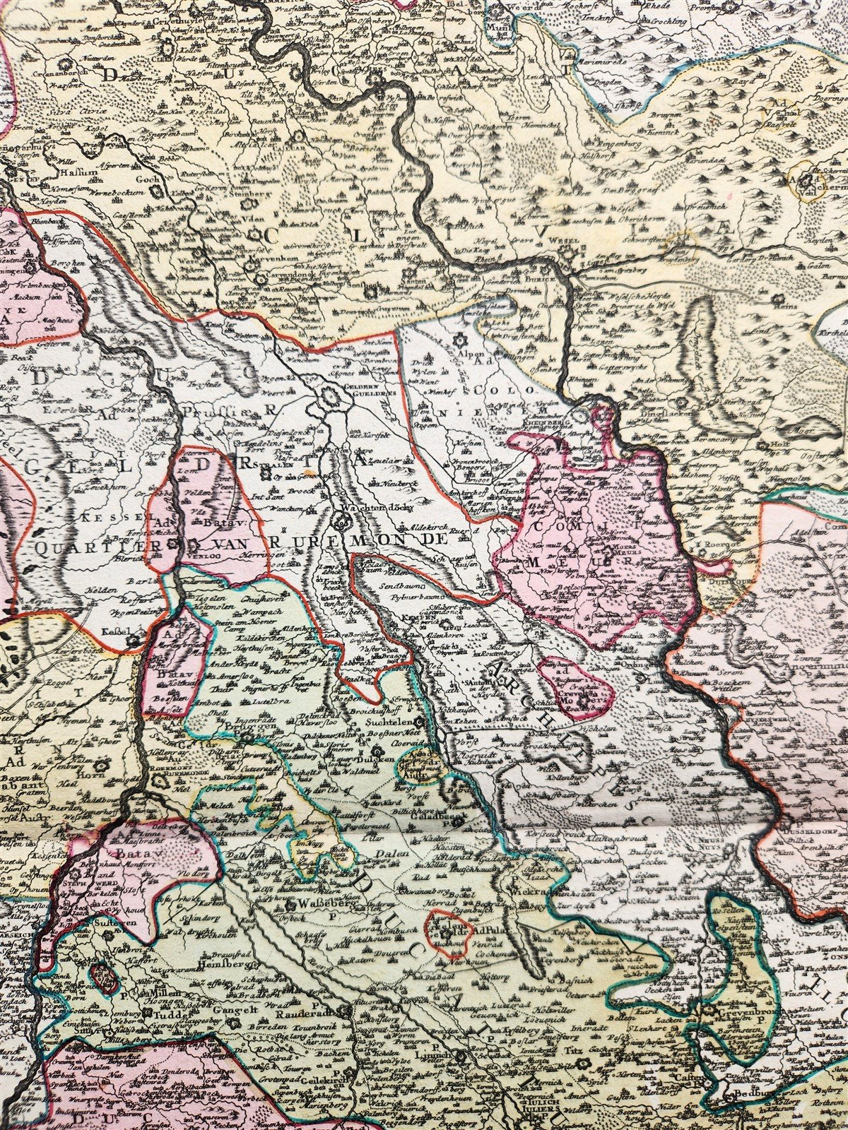 1730s GERMANY antique MAP by JOHANN HOMANN Ducatus IULIACI & BERGENSIS