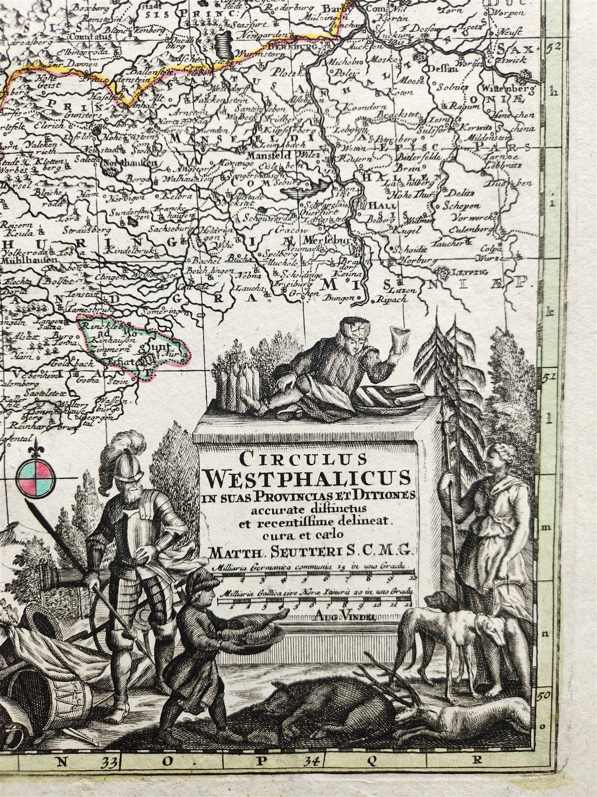 1740s GERMANY Circulus WESTPHALICUS antique MAP by Matthaus Seutter WESTPHALIA