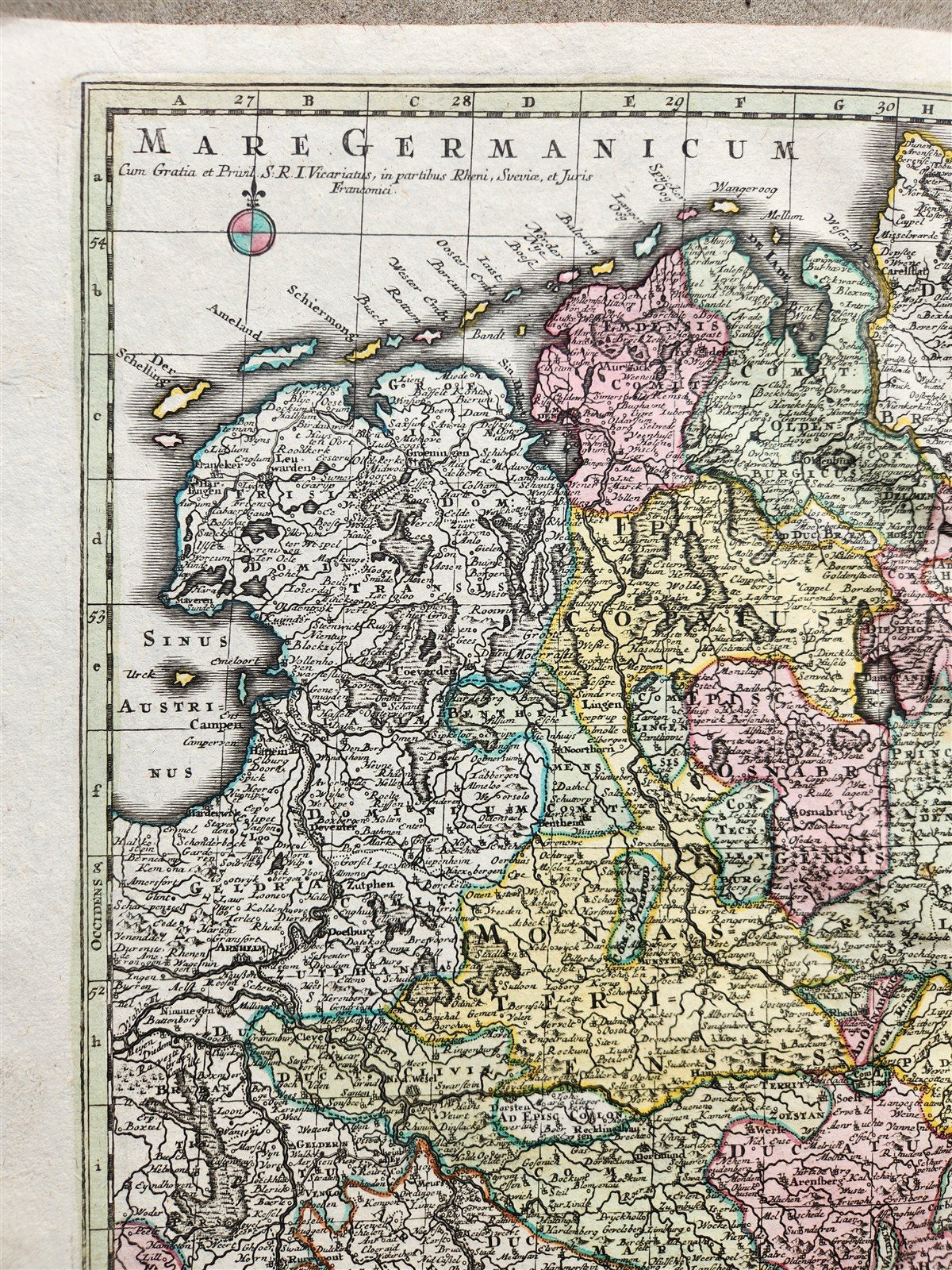 1740s GERMANY Circulus WESTPHALICUS antique MAP by Matthaus Seutter WESTPHALIA
