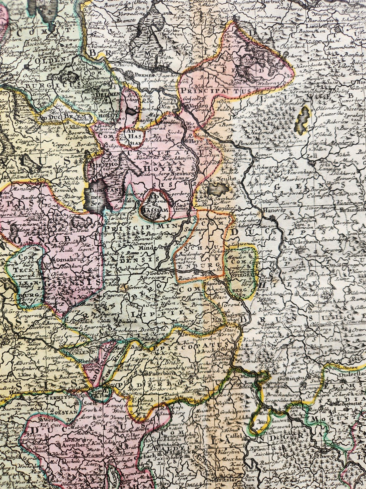 1740s GERMANY Circulus WESTPHALICUS antique MAP by Matthaus Seutter WESTPHALIA