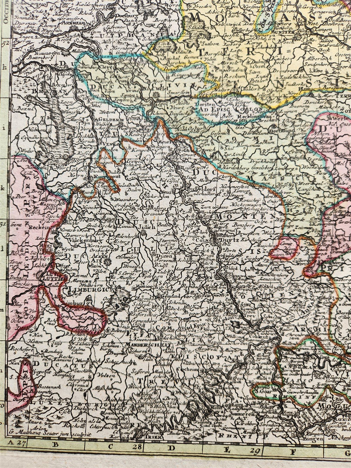 1740s GERMANY Circulus WESTPHALICUS antique MAP by Matthaus Seutter WESTPHALIA