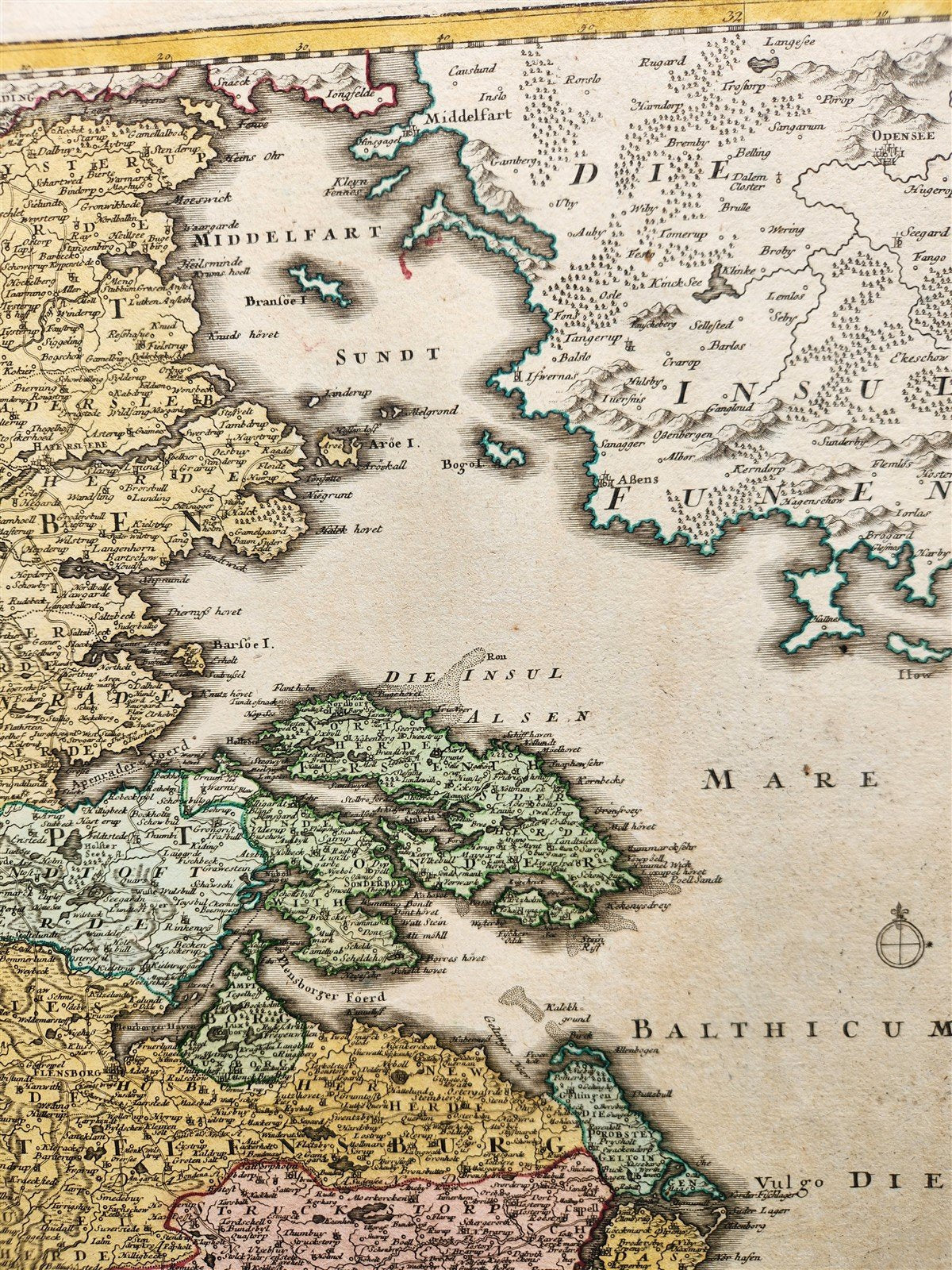 1710s GERMANY & DENMARK antique MAP Ducatus SLESVICENSIS by JOHANN HOMANN