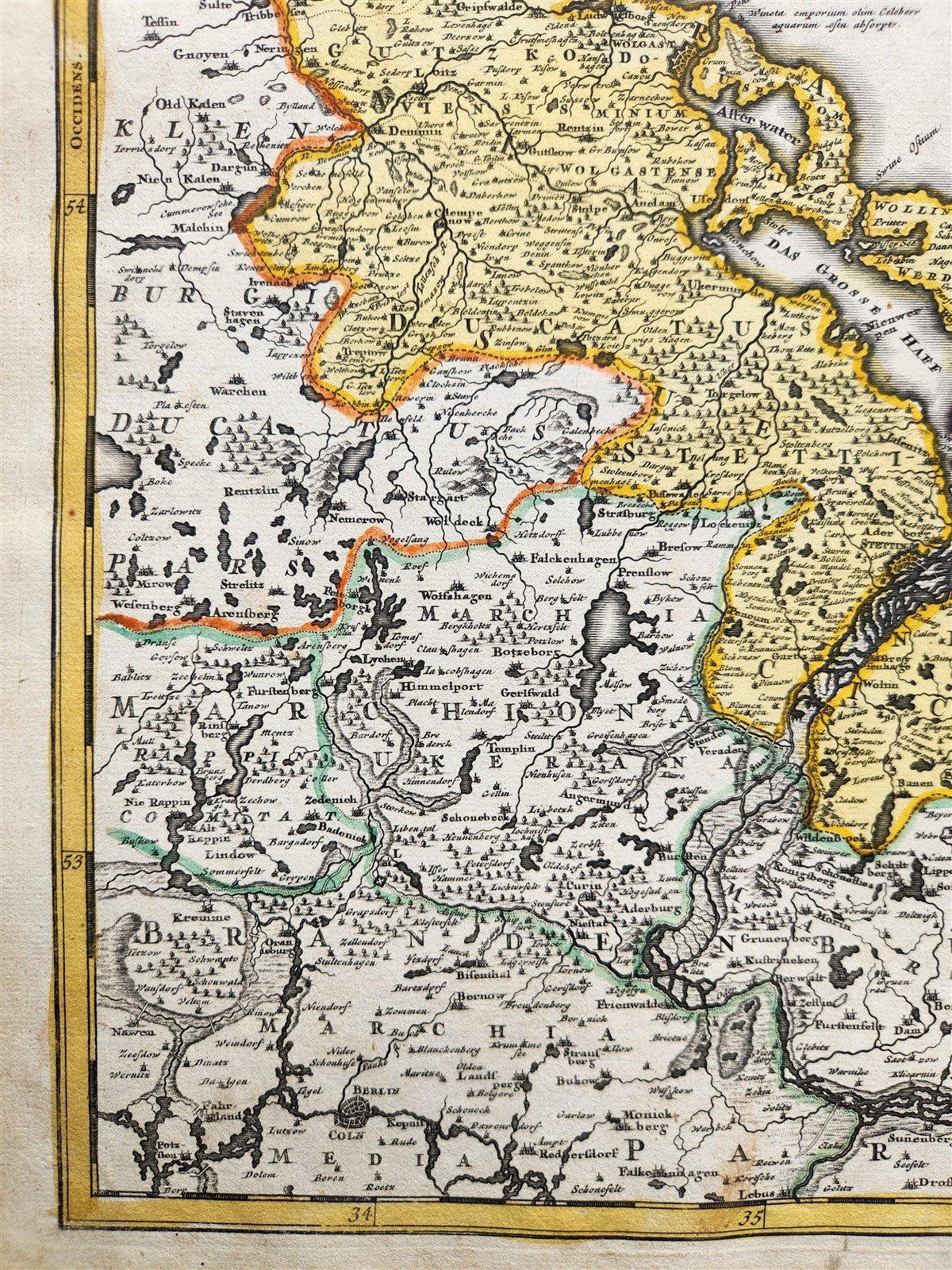 1720s GERMANY & POLAND antique MAP POMERANIA SUECIAE et BORUSSIA by HOMANN