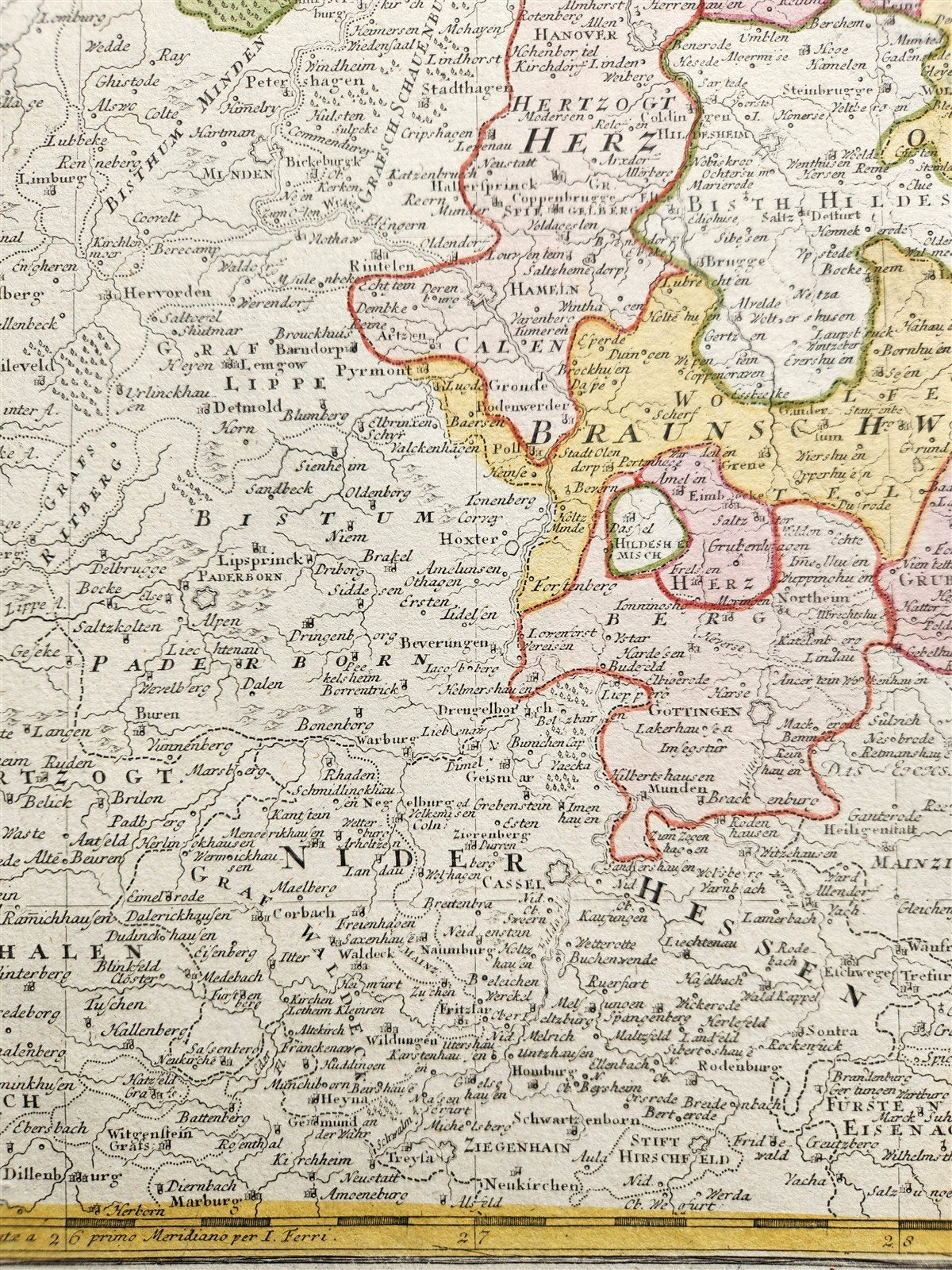 1740s GERMANY antique MAP SAXONIAE INFERIORI