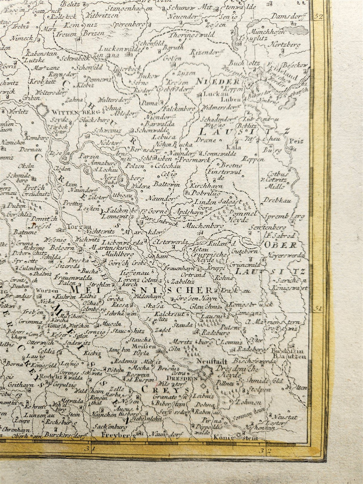 1740s GERMANY antique MAP SAXONIAE INFERIORI