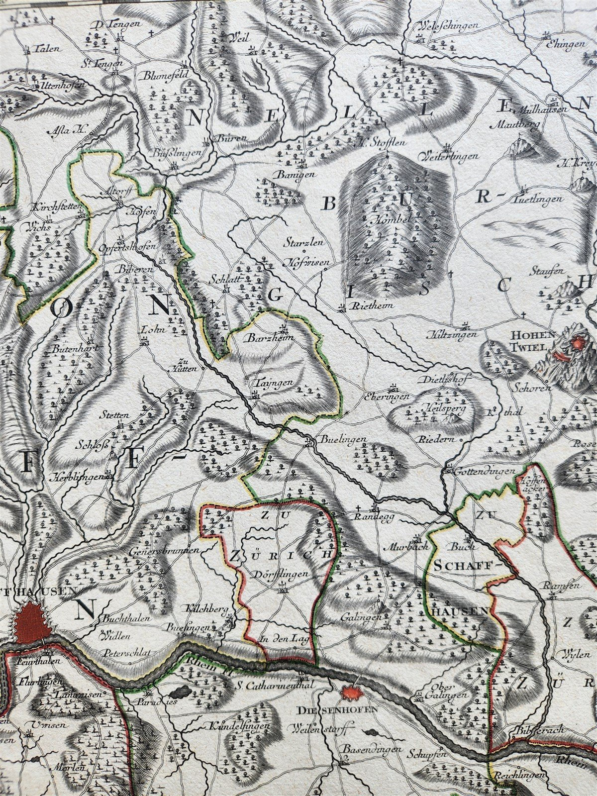 1740s SWITZERLAND antique MAP HELVETIORUM Reipublicae Cantones Tredicum SEUTTER