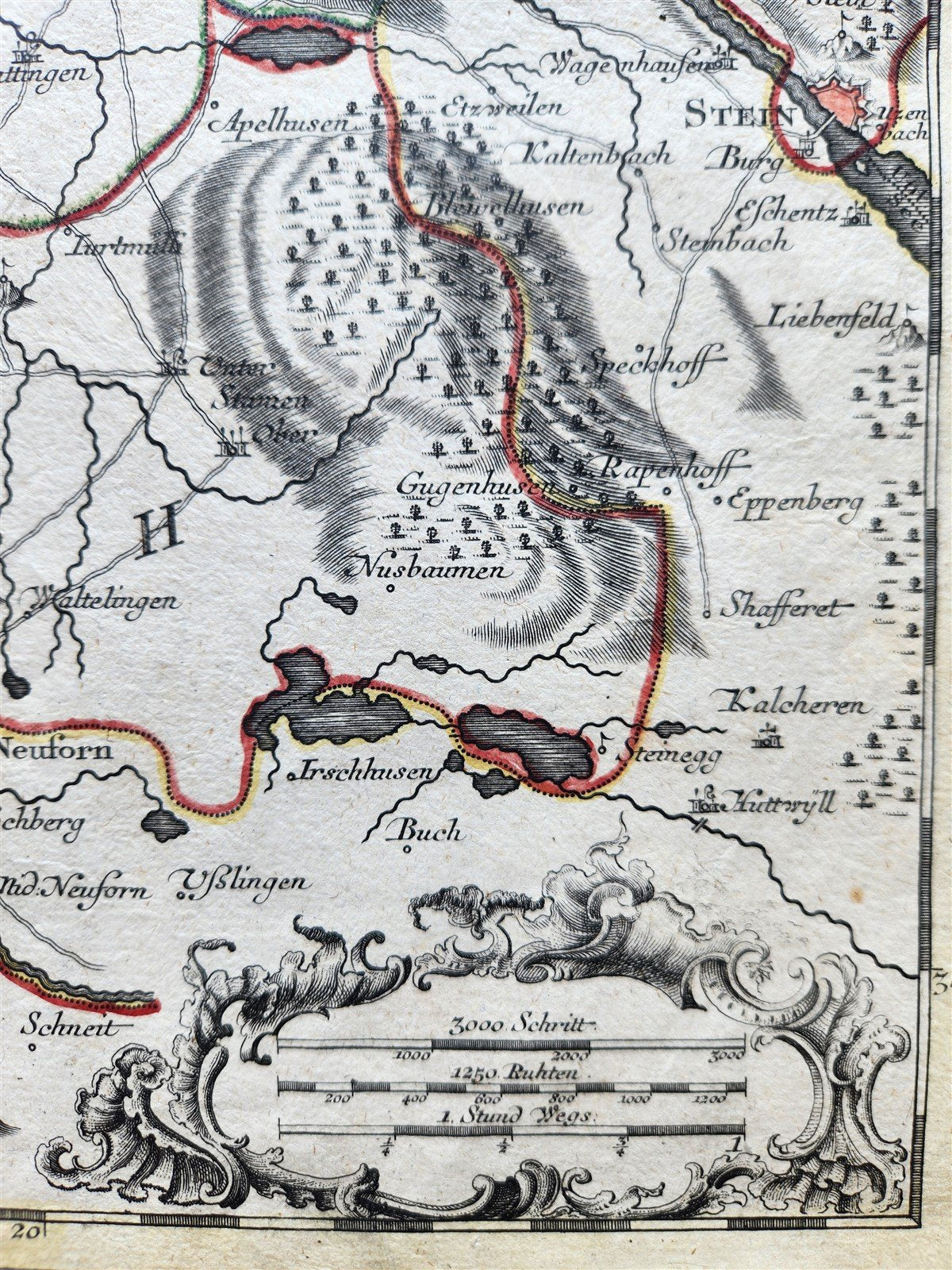 1740s SWITZERLAND antique MAP HELVETIORUM Reipublicae Cantones Tredicum SEUTTER