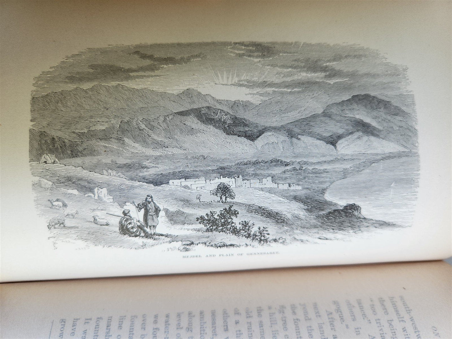 1879 FROM EGYPT TO PALESTINE by S. Bartlett antique ILLUSTRATED w/ FOLDING MAP