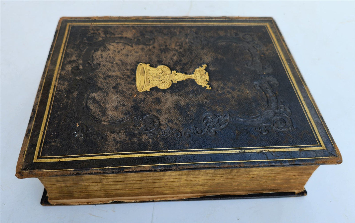 1854 BIBLE in LATVIAN antique PRINTED IN RIGA FOLIO