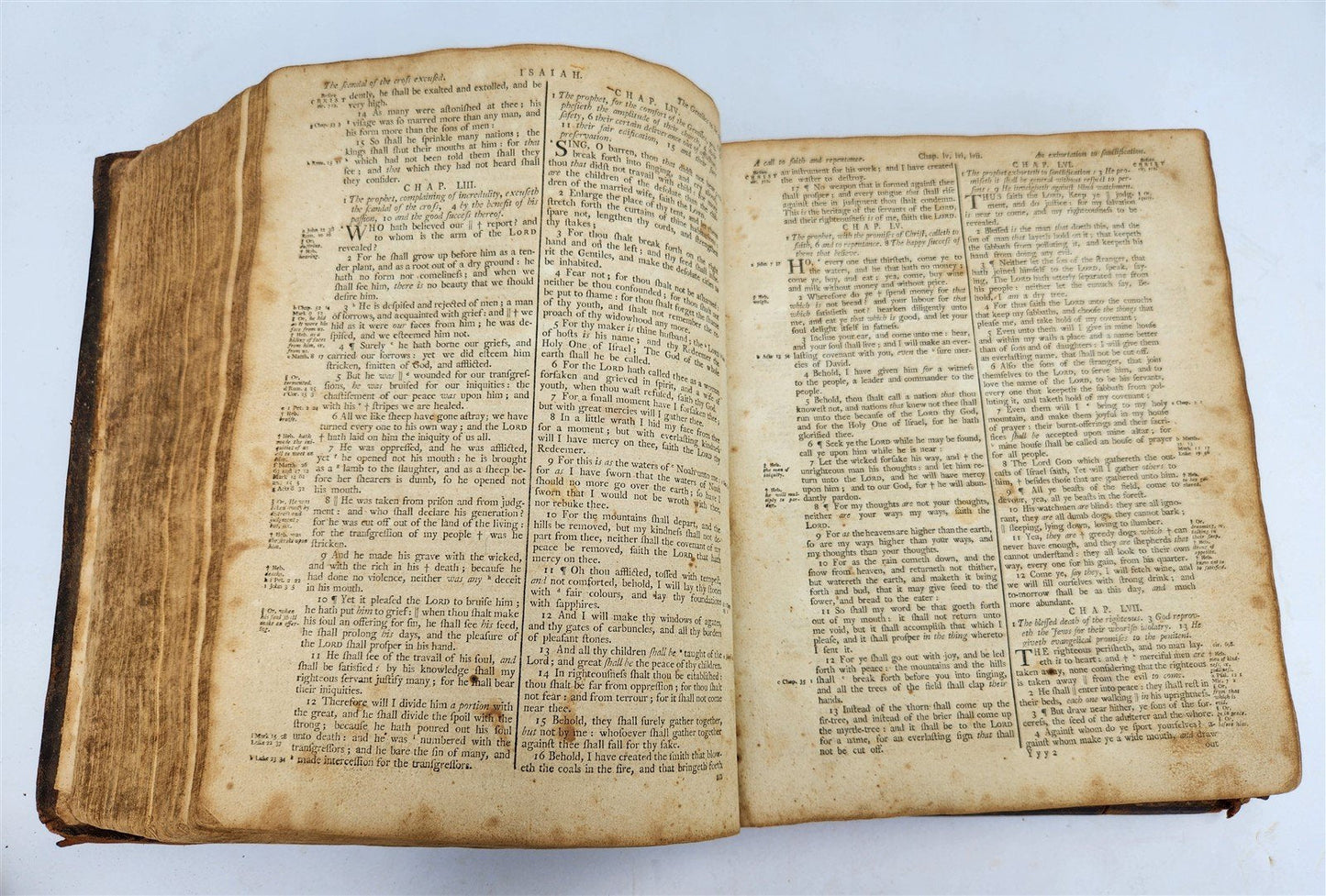 1791 BIBLE by ISAAC COLLINS FIRST printed in NEW JERSEY antique RARE Americana