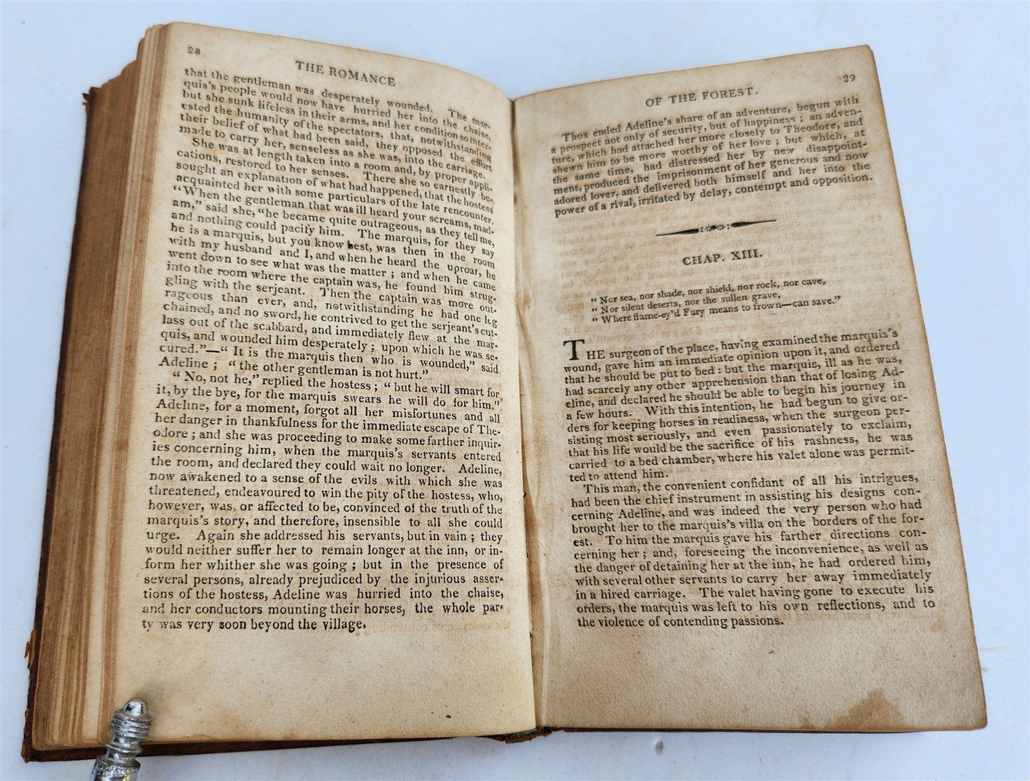 1806 ROMANCE of THE FOREST Mrs. Radcliffe antique female author POETRY Americana