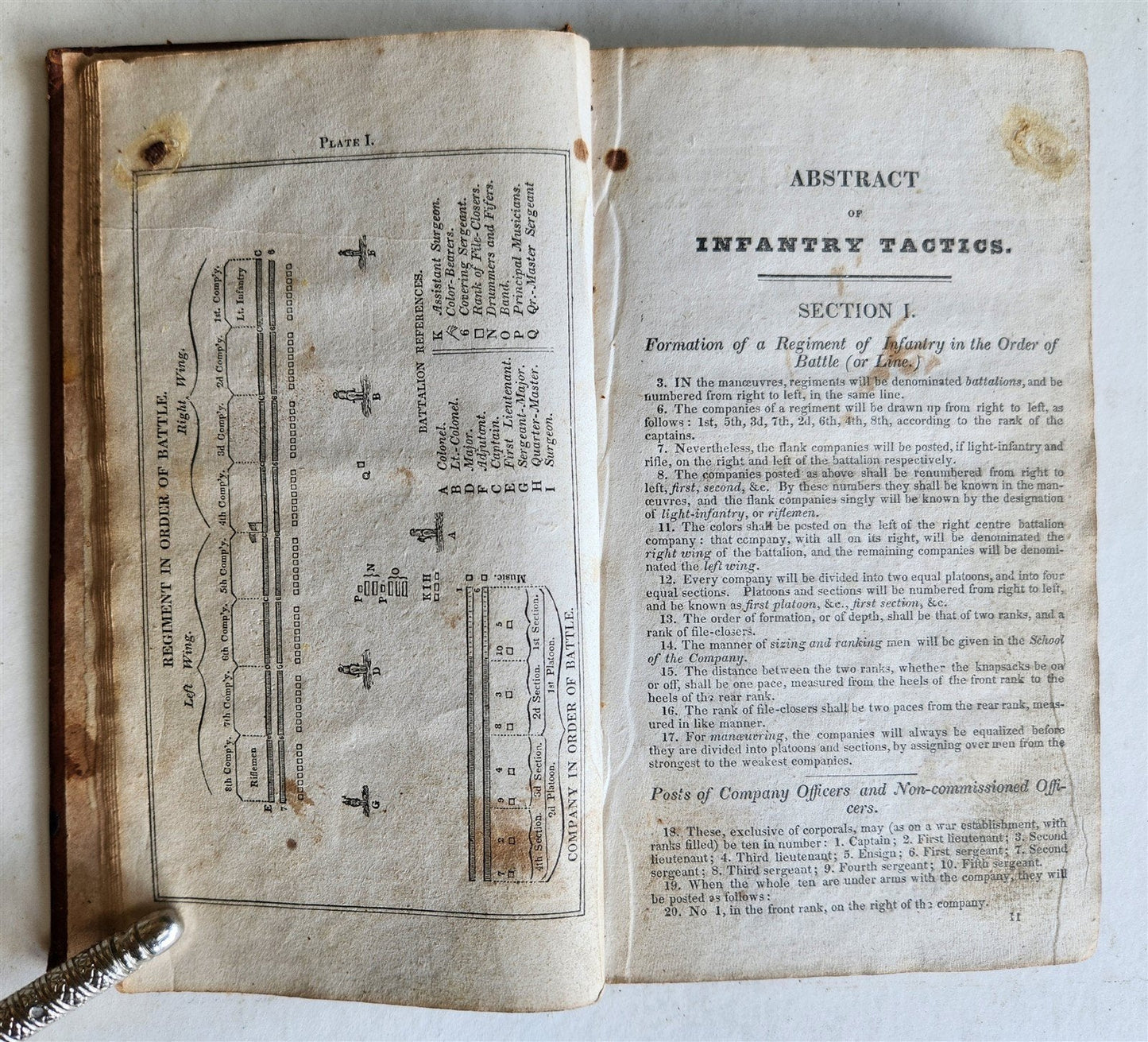 1830 INFANTRY TACTICS EXERCISES & MANEUVRES antique AMERICANA illustrated