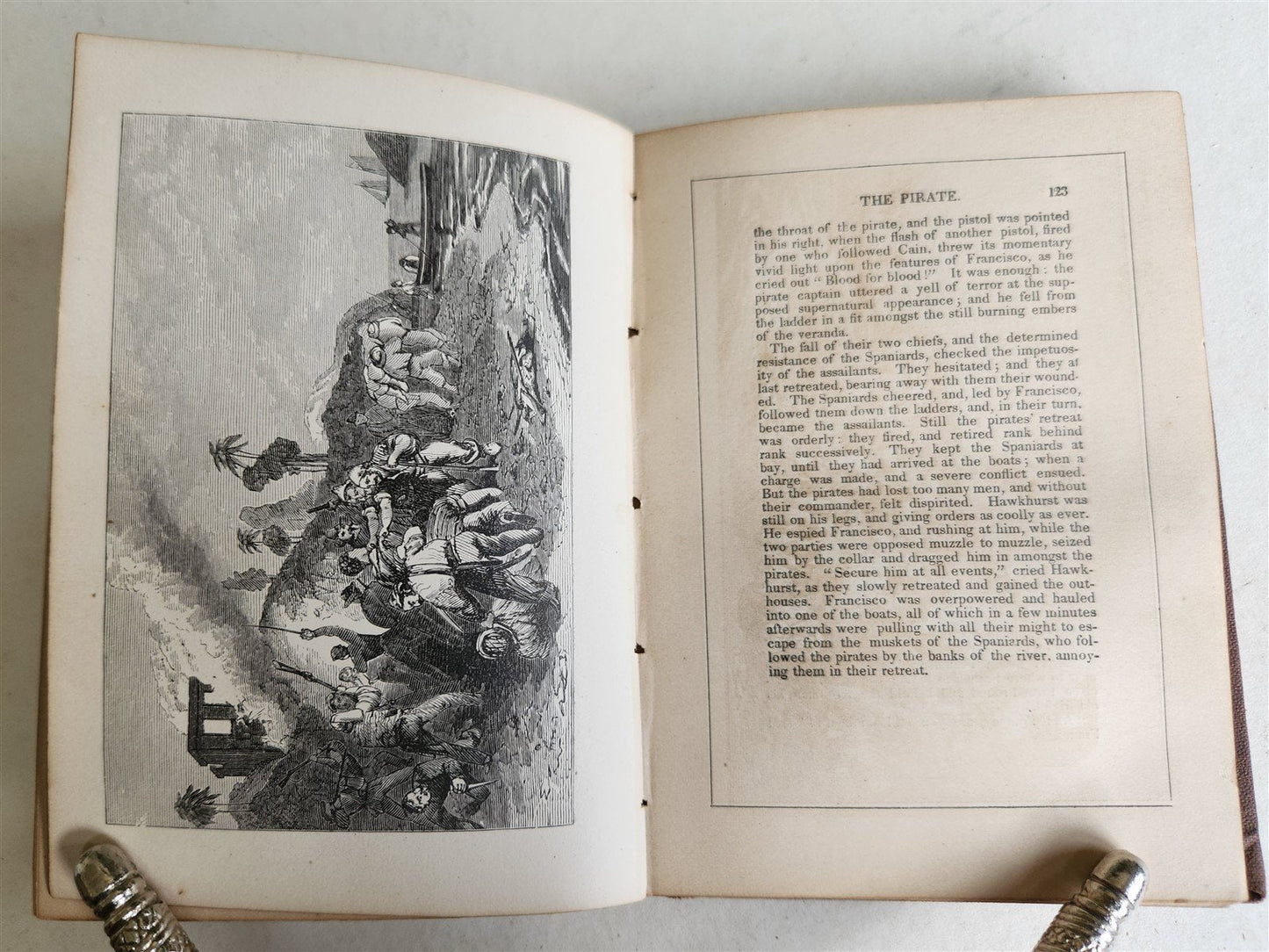 1868 THE PIRATE and THE THREE CUTTERS by Captain Marryatt ILLUSTRATED antique