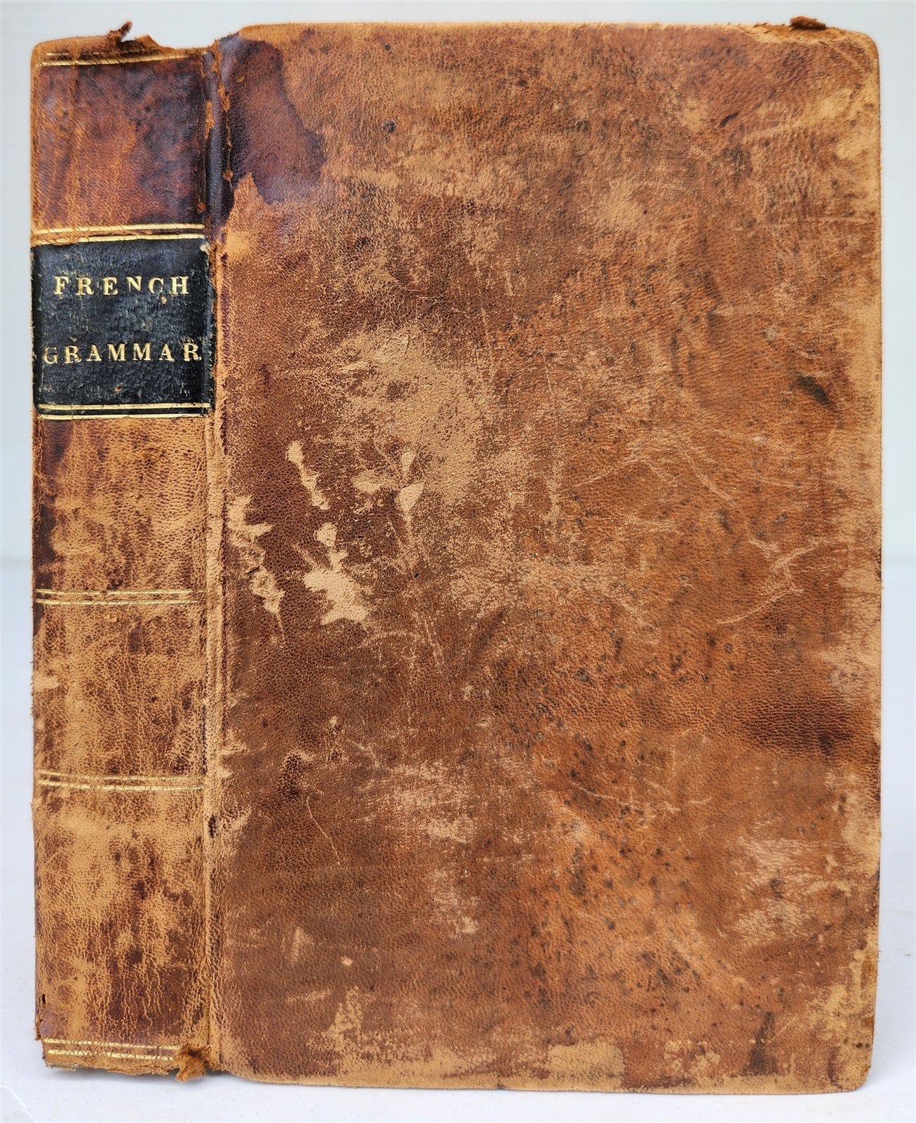 1825 GRAMMAR of the FRENCH LANGUAGE by N.Wanostrocht antique Boston