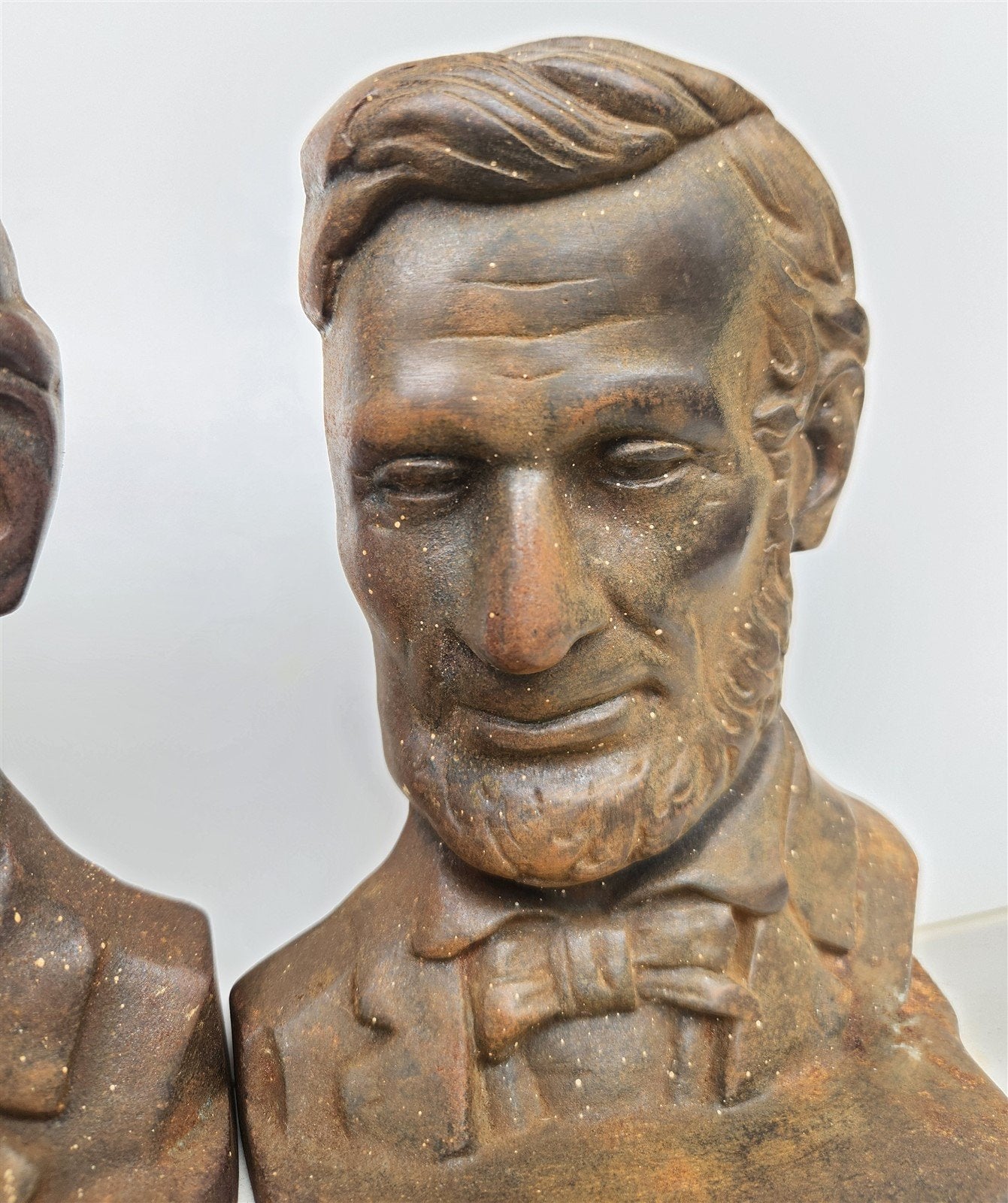 PRESIDENT LINCOLN PAIR of VINTAGE CAST IRON BOOKENDS