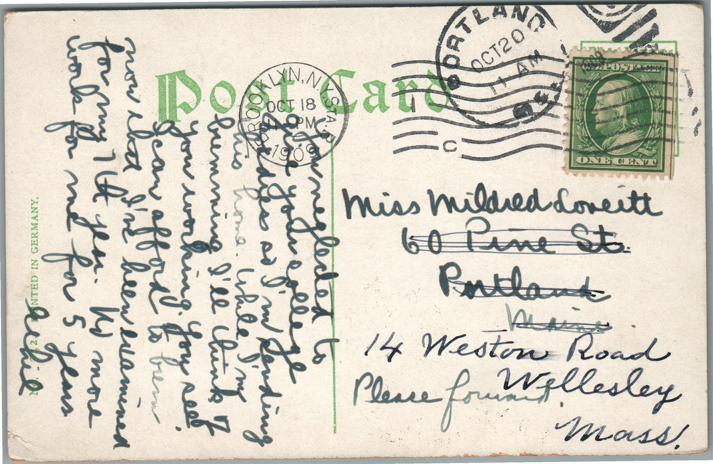 BROOKLYN NY PROSPECT PARK & MERRY-GO-ROUND ANTIQUE POSTCARD