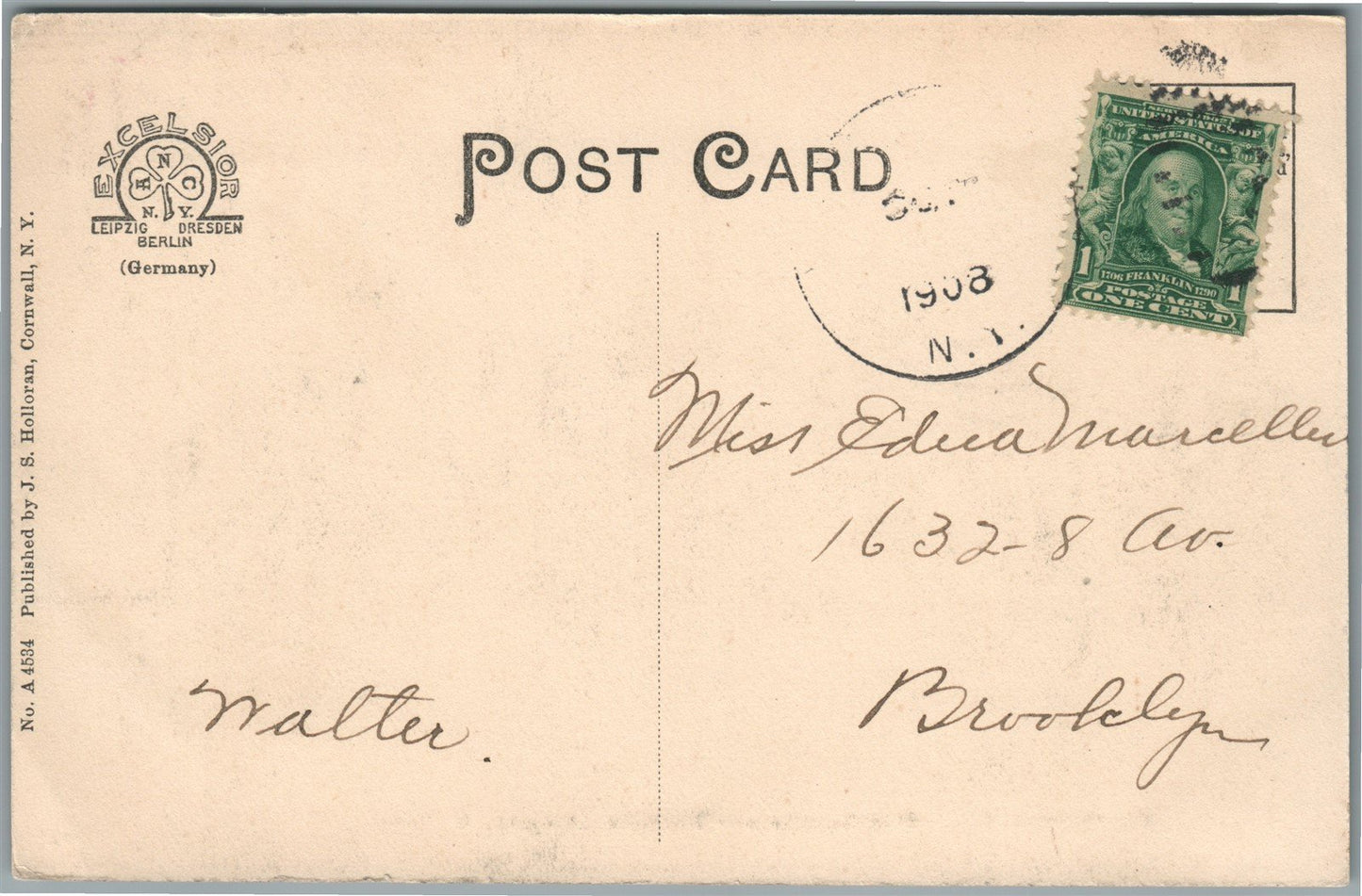 CORNWALL NY OLD TURNPIKE ANTIQUE POSTCARD