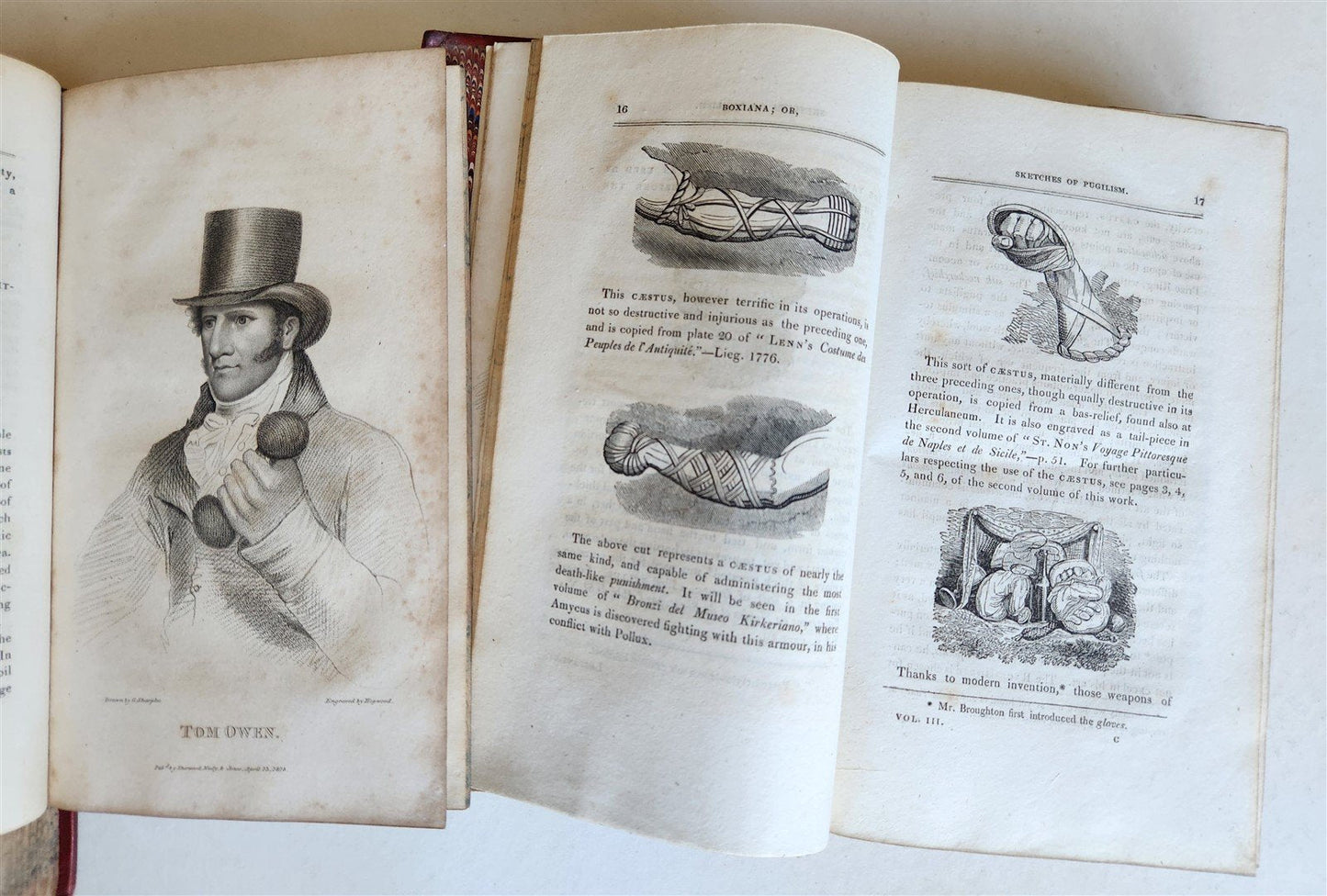 1821 BOXINIANA SKETCHES of ANCIENT & MODERN PUGILIST 3 VOLS antique ILLUSTRATED