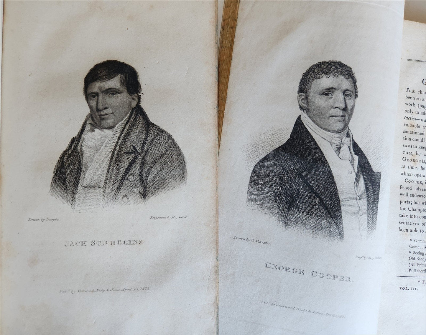 1821 BOXINIANA SKETCHES of ANCIENT & MODERN PUGILIST 3 VOLS antique ILLUSTRATED