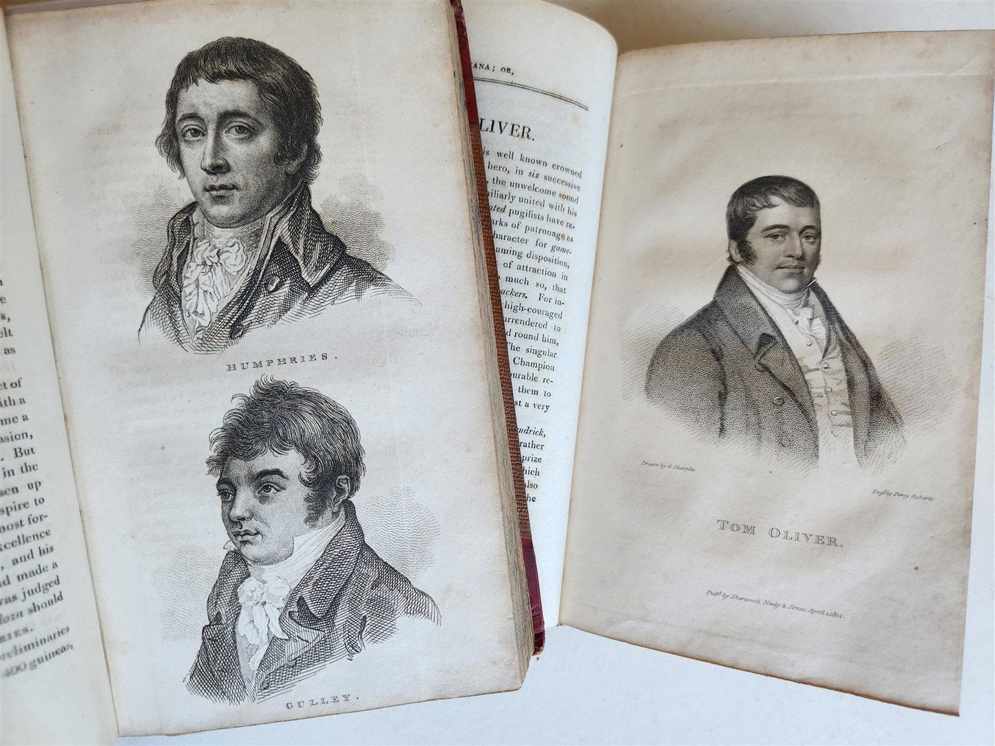 1821 BOXINIANA SKETCHES of ANCIENT & MODERN PUGILIST 3 VOLS antique ILLUSTRATED