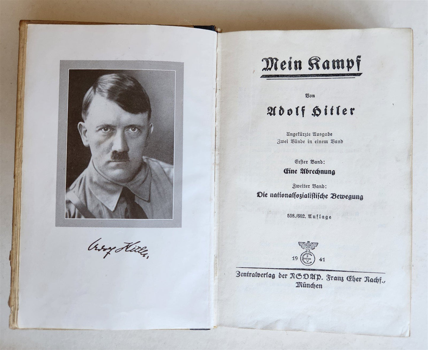 1941 MEIN KAMPF antique GERMAN EDITION Munich