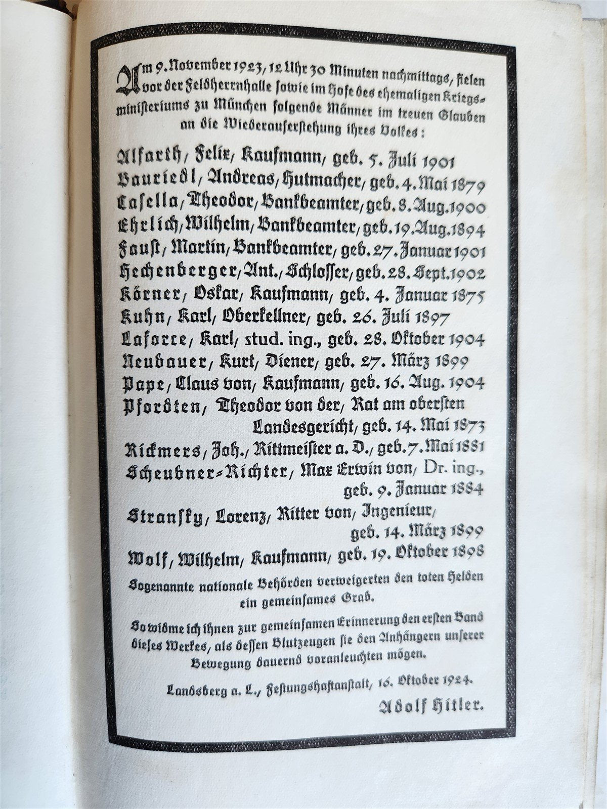 1941 MEIN KAMPF antique GERMAN EDITION Munich
