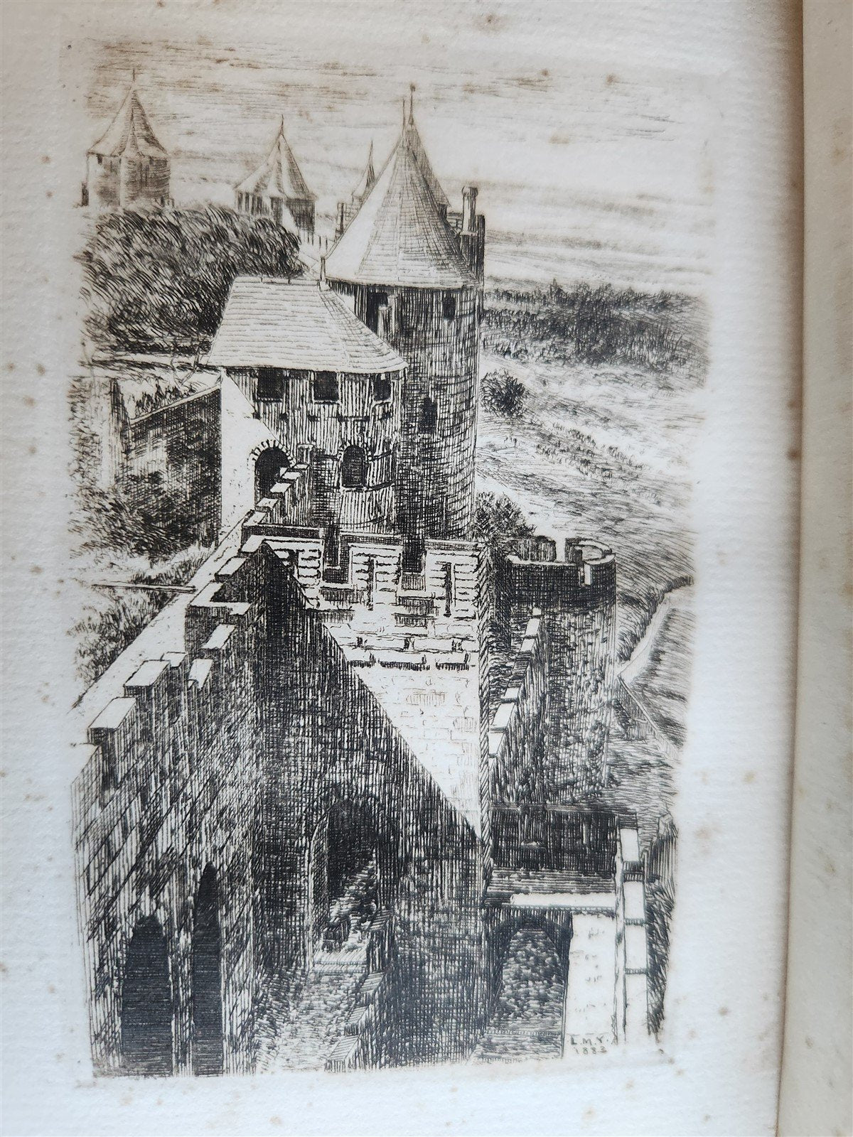 1883 SHADOW of the PYRENEES from BASQUE LAND to CARCASSONNE antique ILLUSTRATED