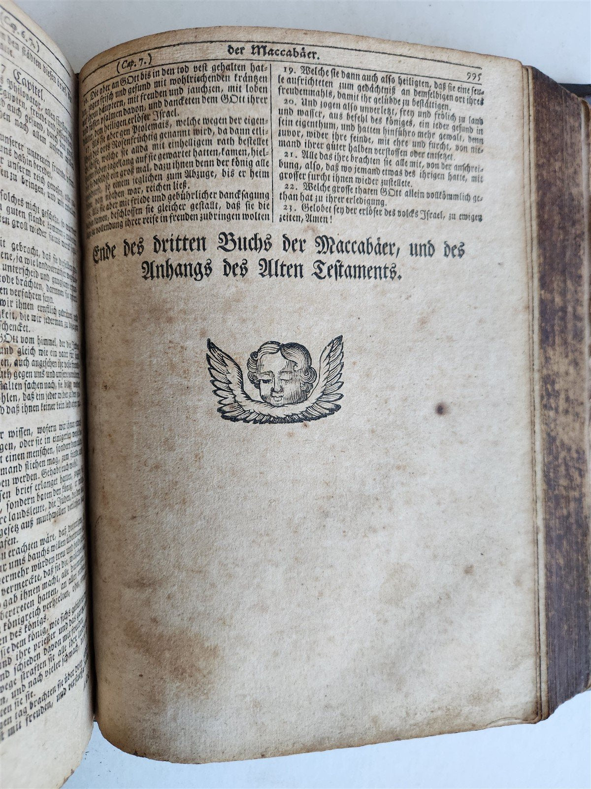 1743 BIBLE in GERMAN by CHRISTOPH SAUR antique RARE Americana