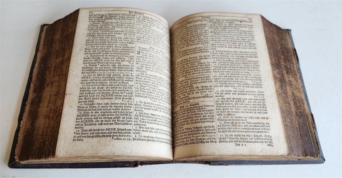 1743 BIBLE in GERMAN by CHRISTOPH SAUR antique RARE Americana