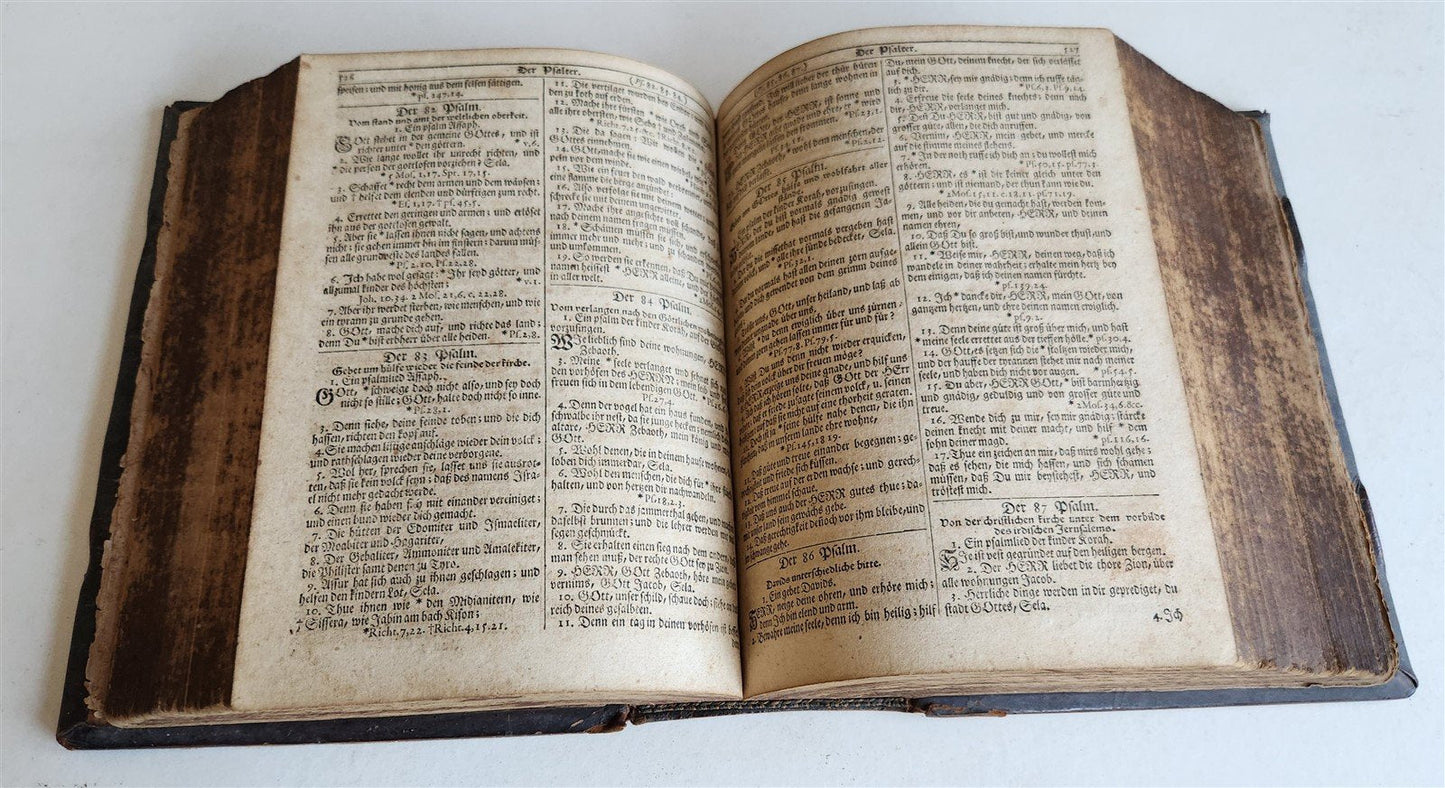 1743 BIBLE in GERMAN by CHRISTOPH SAUR antique RARE Americana