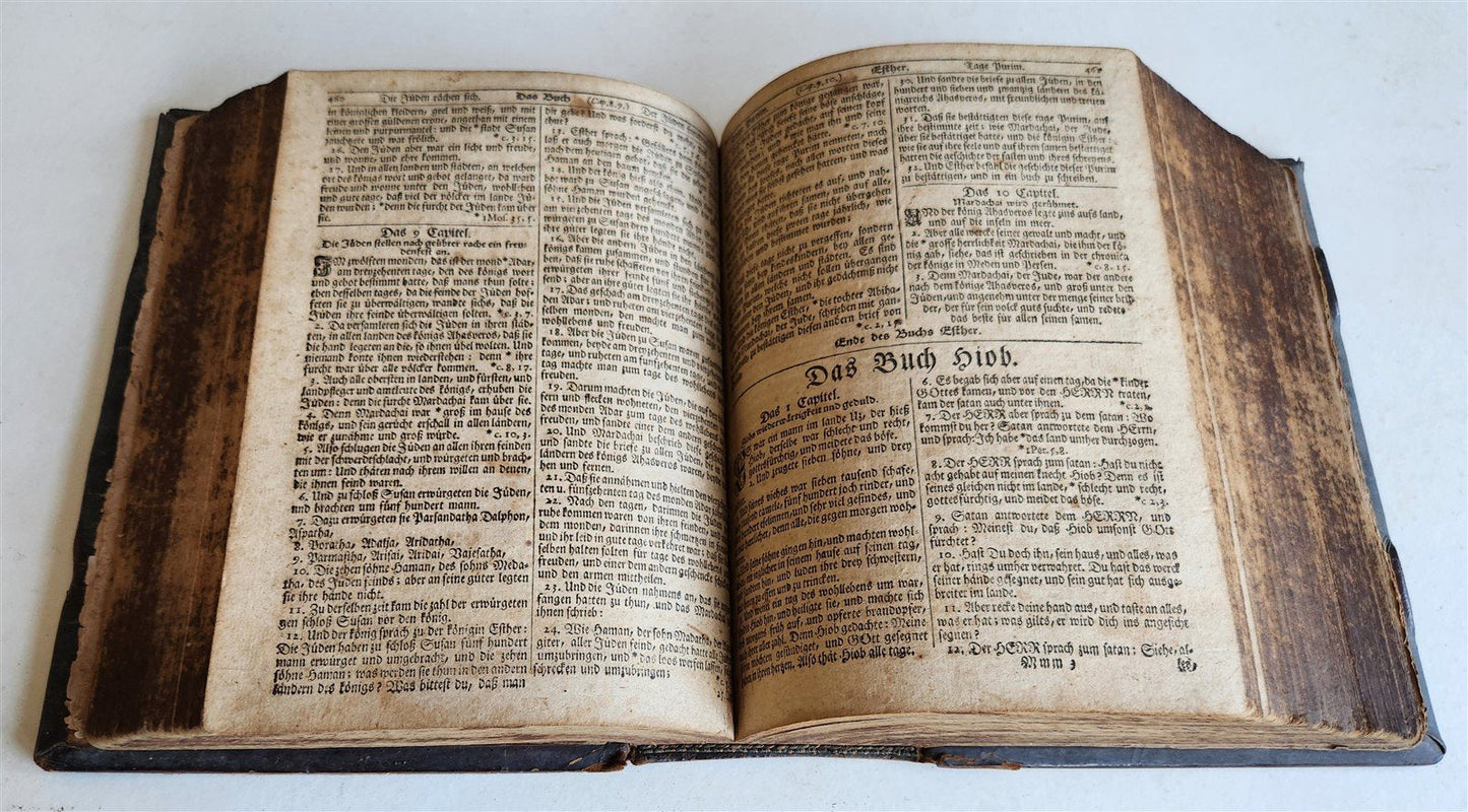 1743 BIBLE in GERMAN by CHRISTOPH SAUR antique RARE Americana