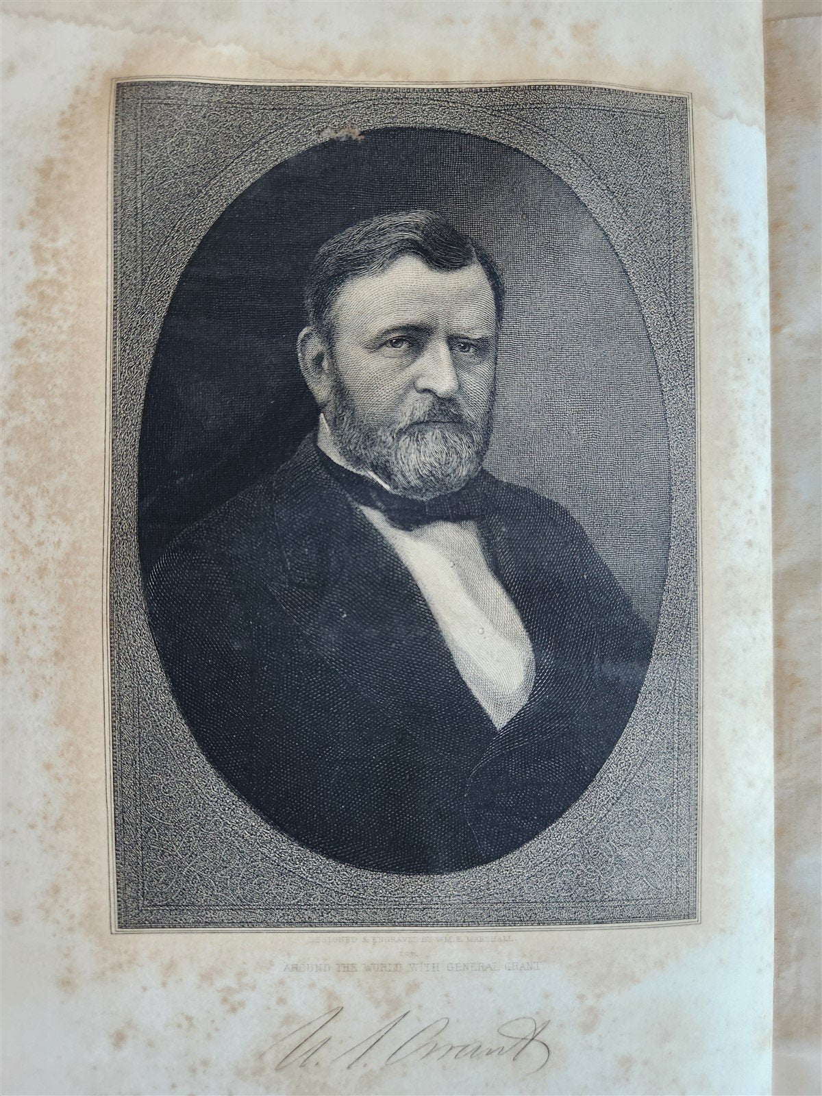 1879 AROUND THE WORLD with GENERAL GRANT 2 VOLUMES antique ILLUSTRATED