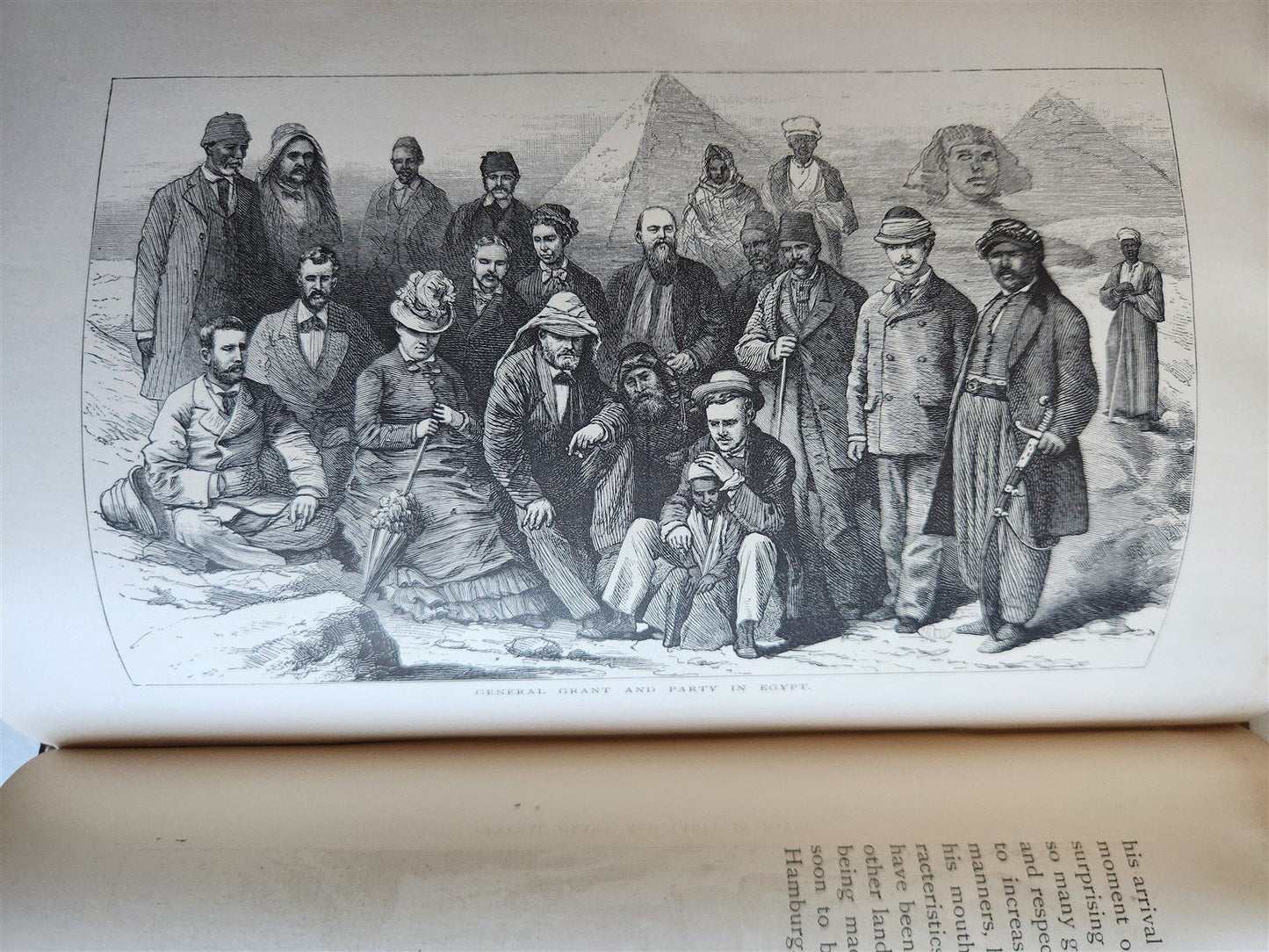 1879 AROUND THE WORLD with GENERAL GRANT 2 VOLUMES antique ILLUSTRATED