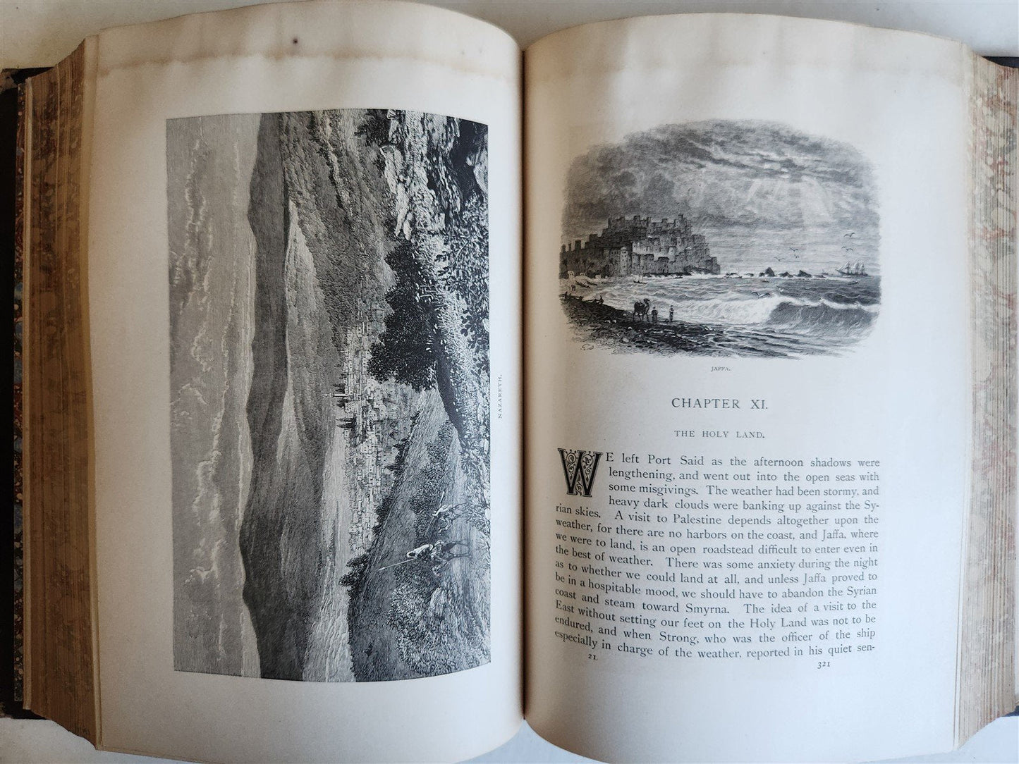 1879 AROUND THE WORLD with GENERAL GRANT 2 VOLUMES antique ILLUSTRATED