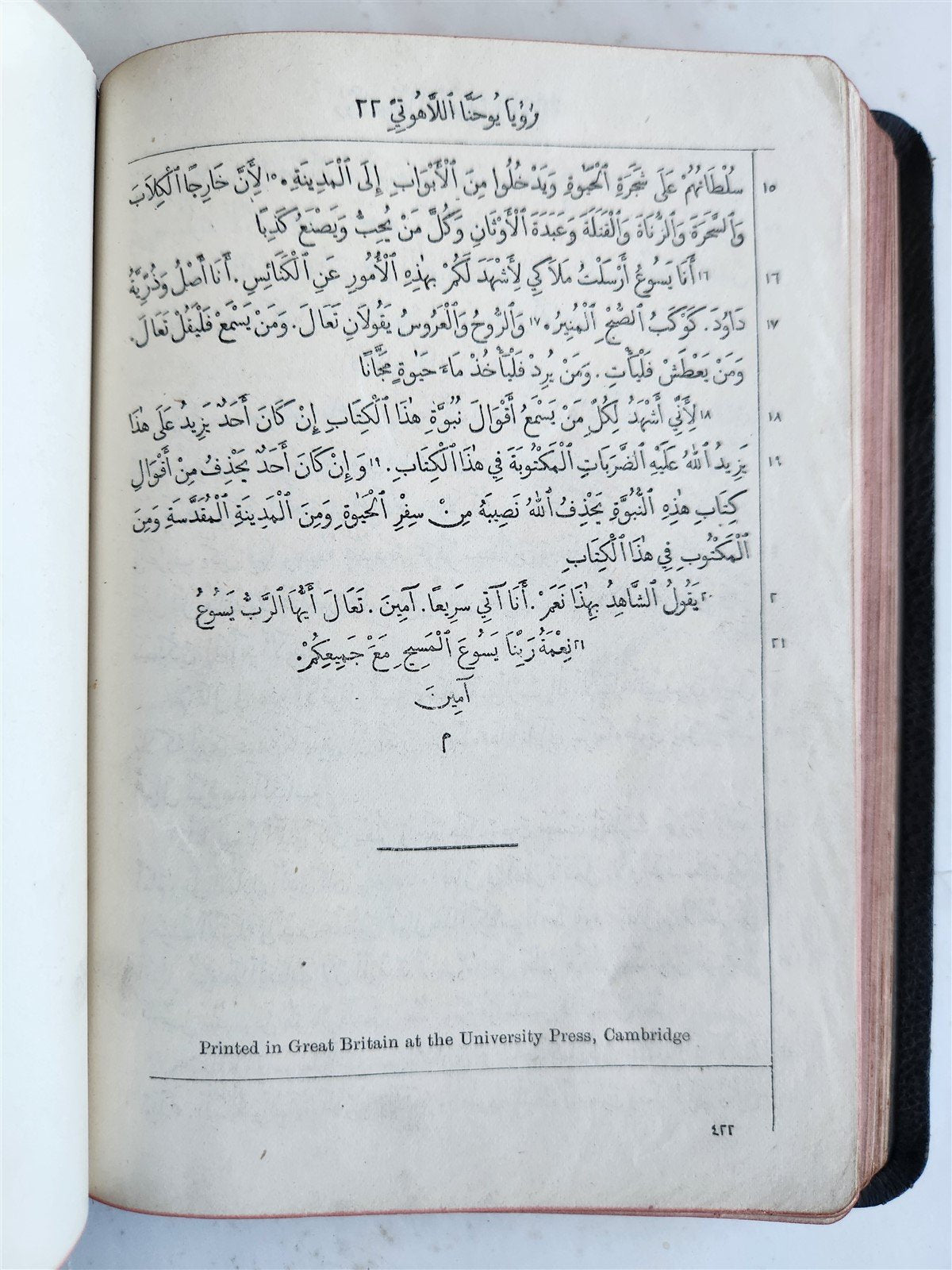 1918 BIBLE in ARABIC antique NEW TESTAMENT