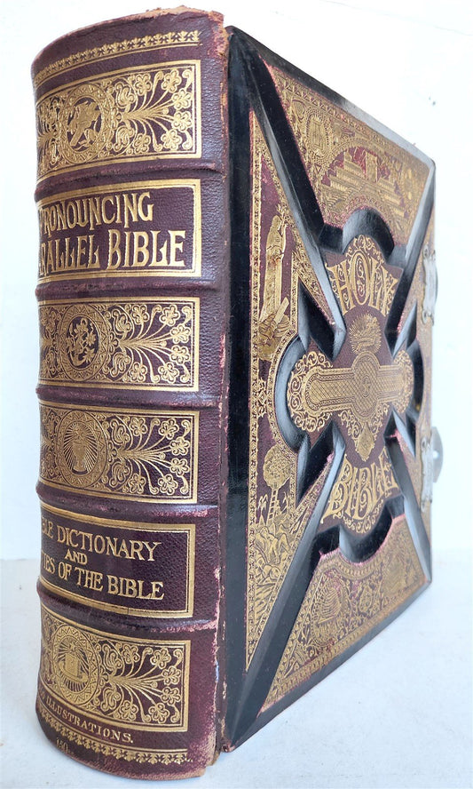 1900 BIBLE in ENGLISH ANTIQUE VICTORIAN MASSIVE FOLIO GUSTAVE DORE ILLUSTRATED