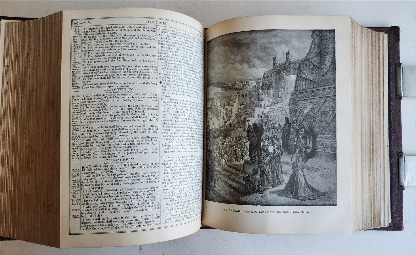 1900 BIBLE in ENGLISH ANTIQUE VICTORIAN MASSIVE FOLIO GUSTAVE DORE ILLUSTRATED