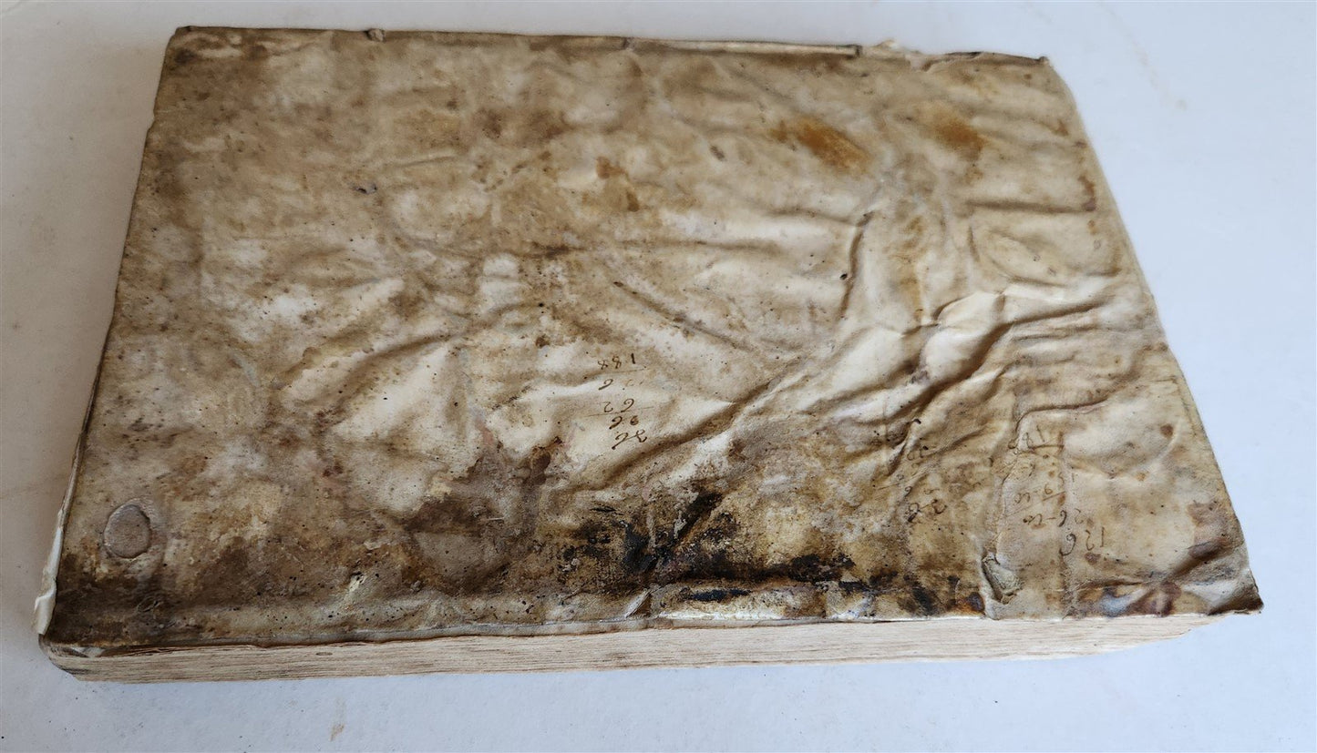 1557 LA FABRICA DEL MONDO antique VELLUM concordance of Petrarch's vocabulary