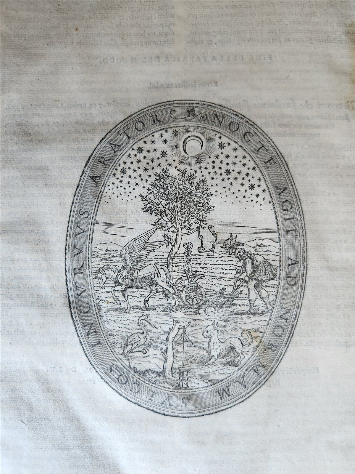1557 LA FABRICA DEL MONDO antique VELLUM concordance of Petrarch's vocabulary