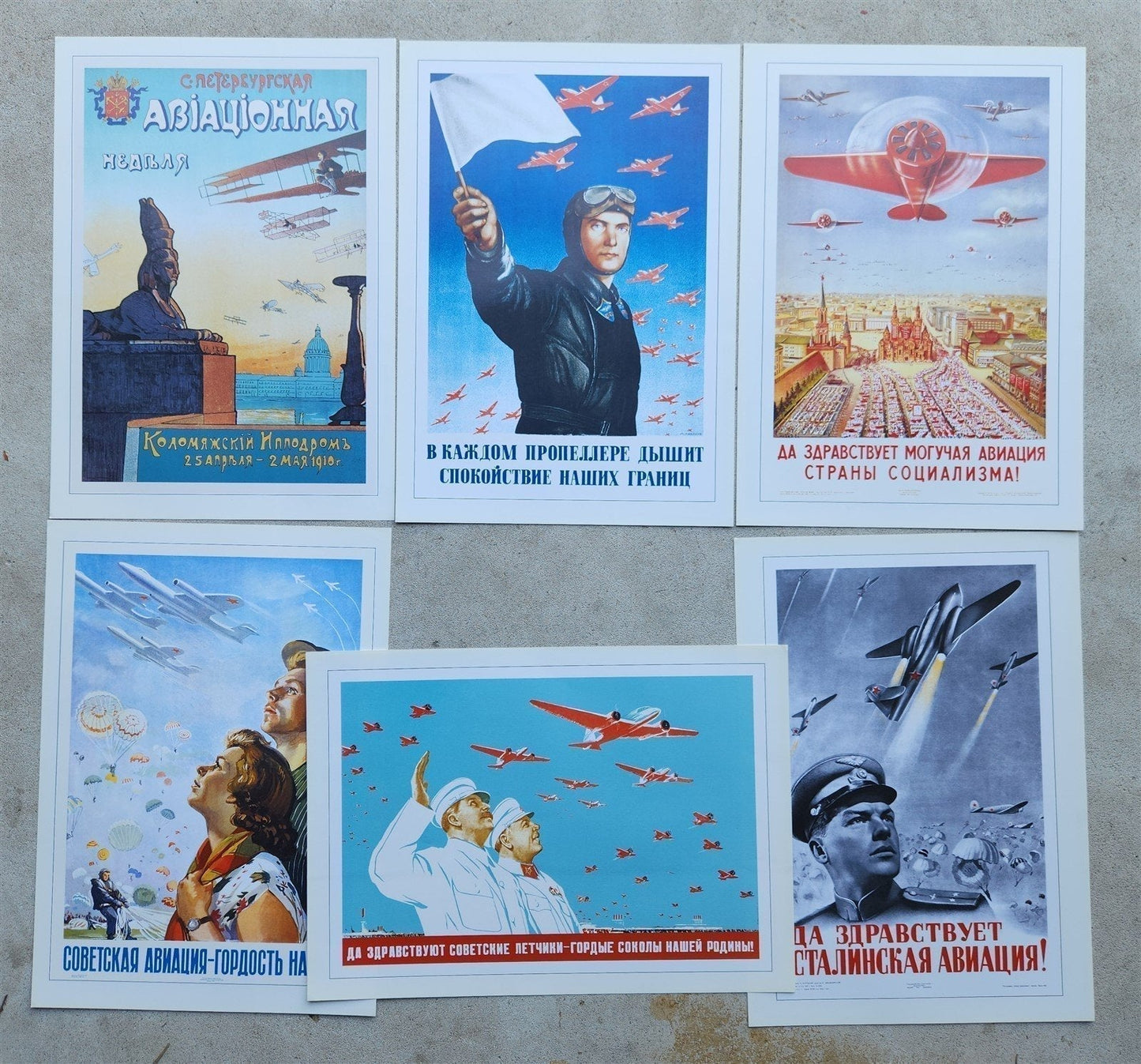 RUSSIAN AVIATION POSTERS MASTERPIECES 20 FACSIMILES SET WINGS of MOTHERLAND