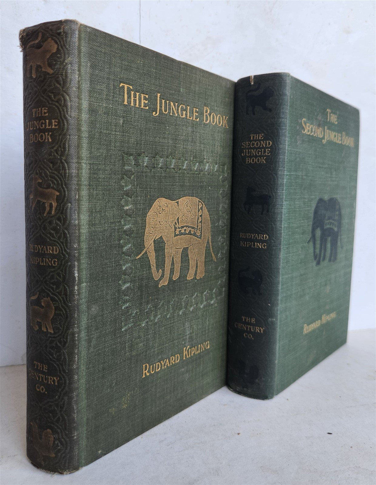 1896-98 THE JUNGLE BOOKS by RUDYARD KIPLING 2 vols antique ILLUSTRATED